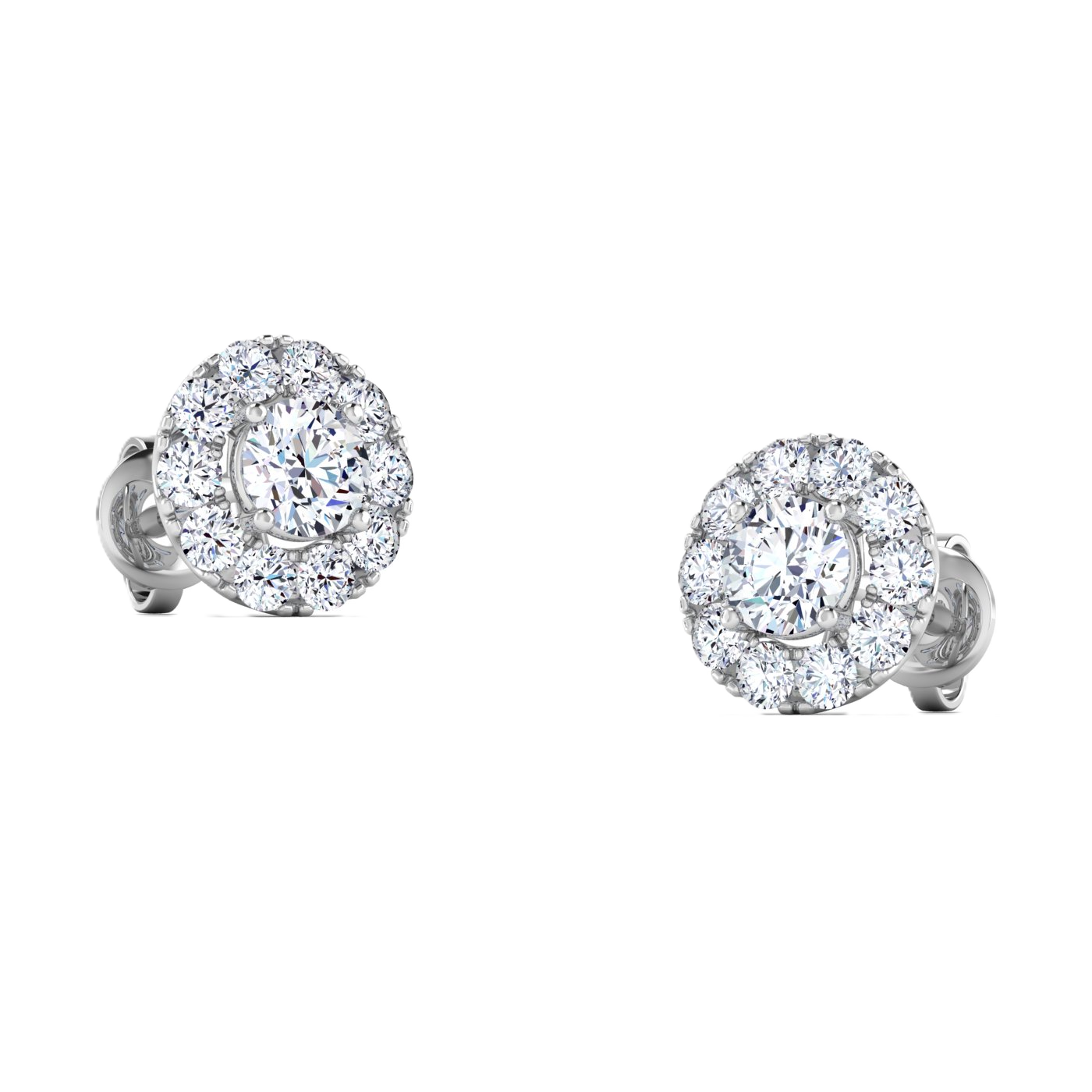 Oorbellen van 0.45 tot 1.12 karaat met hoofdsteen in vorm Rond - 28C