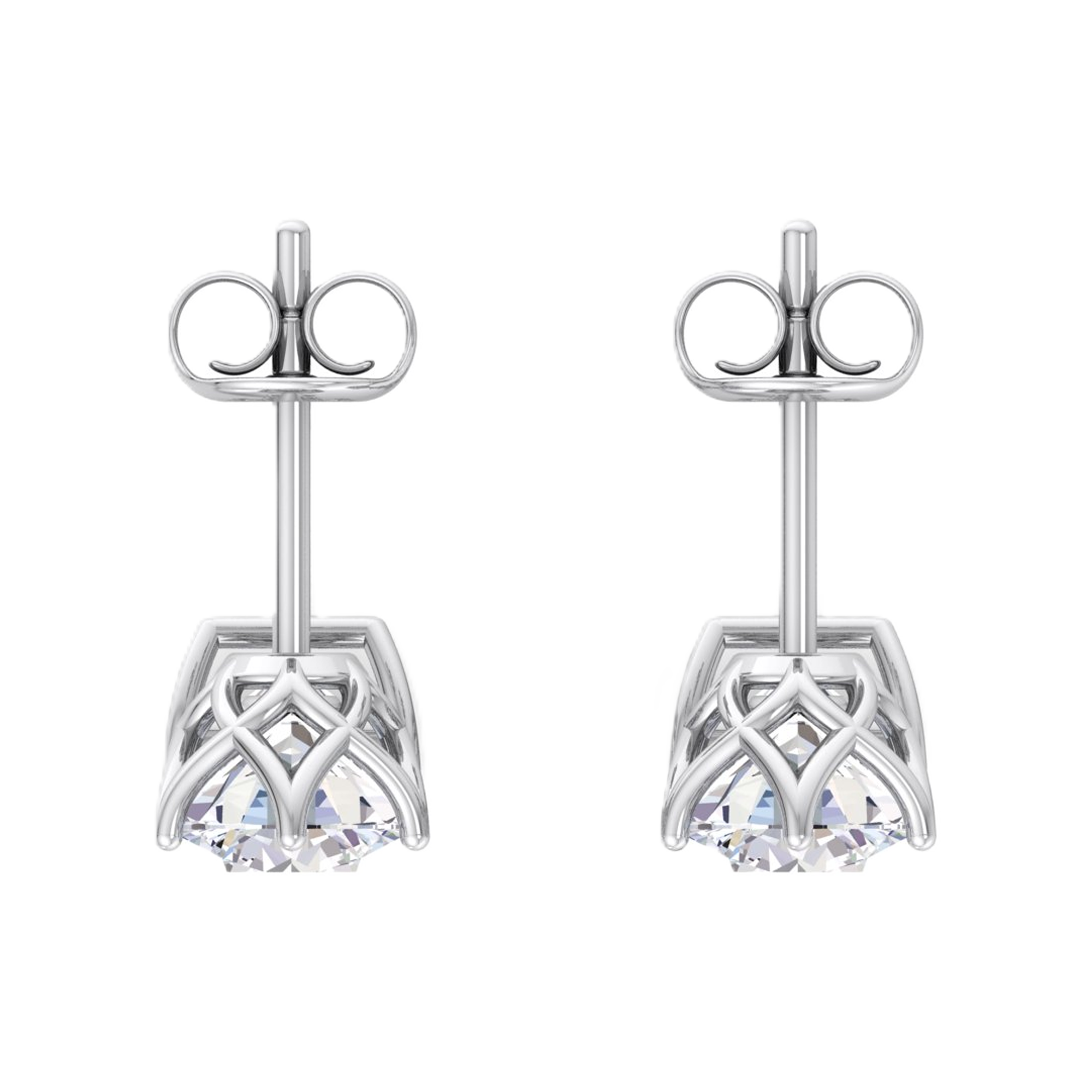 Oorbellen van 16.11 karaat met hoofdsteen in vorm Emerald van 5,07 karaat - 53A