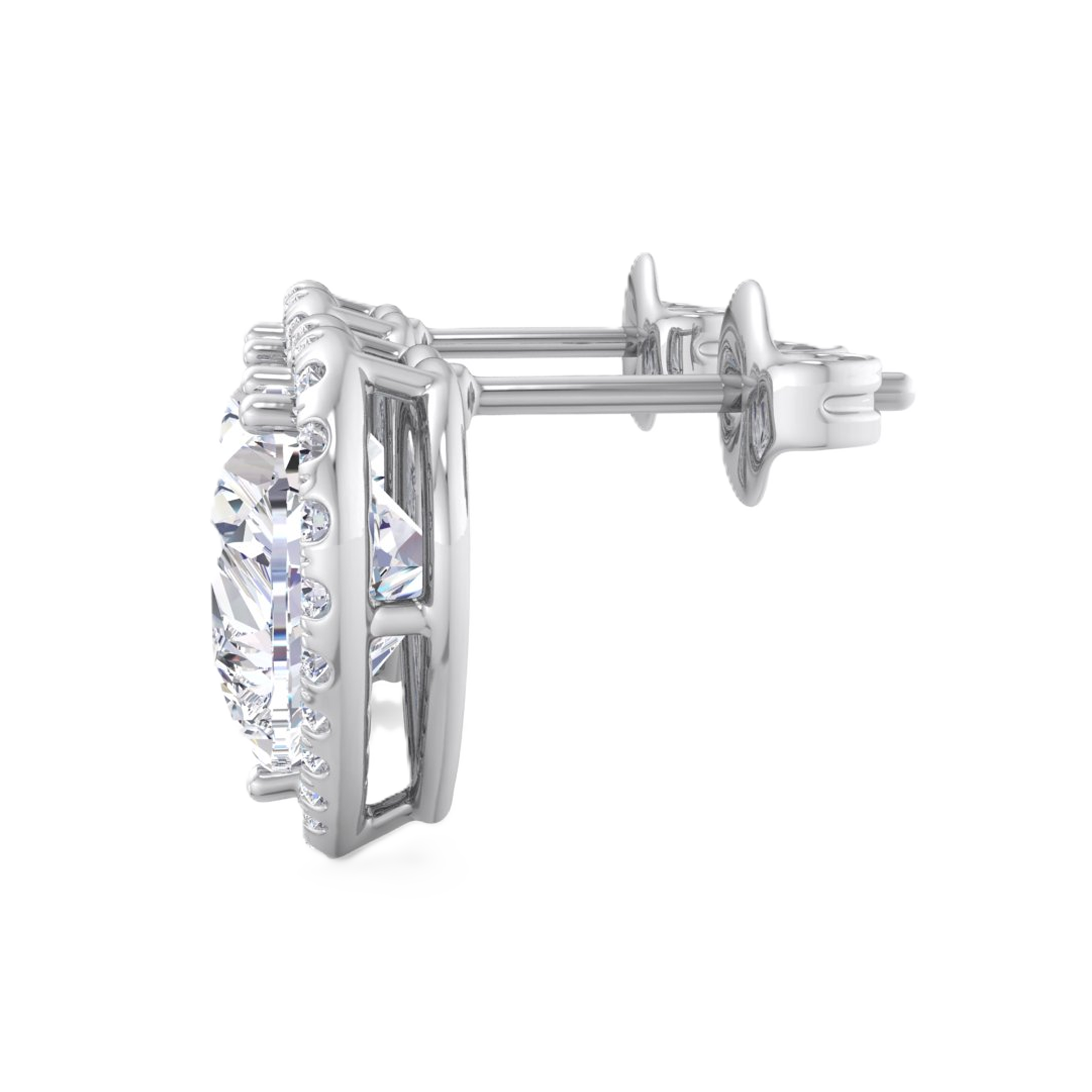 Oorbellen van 5.48 karaat met hoofdsteen in vorm Hart van 2,55 karaat - 207