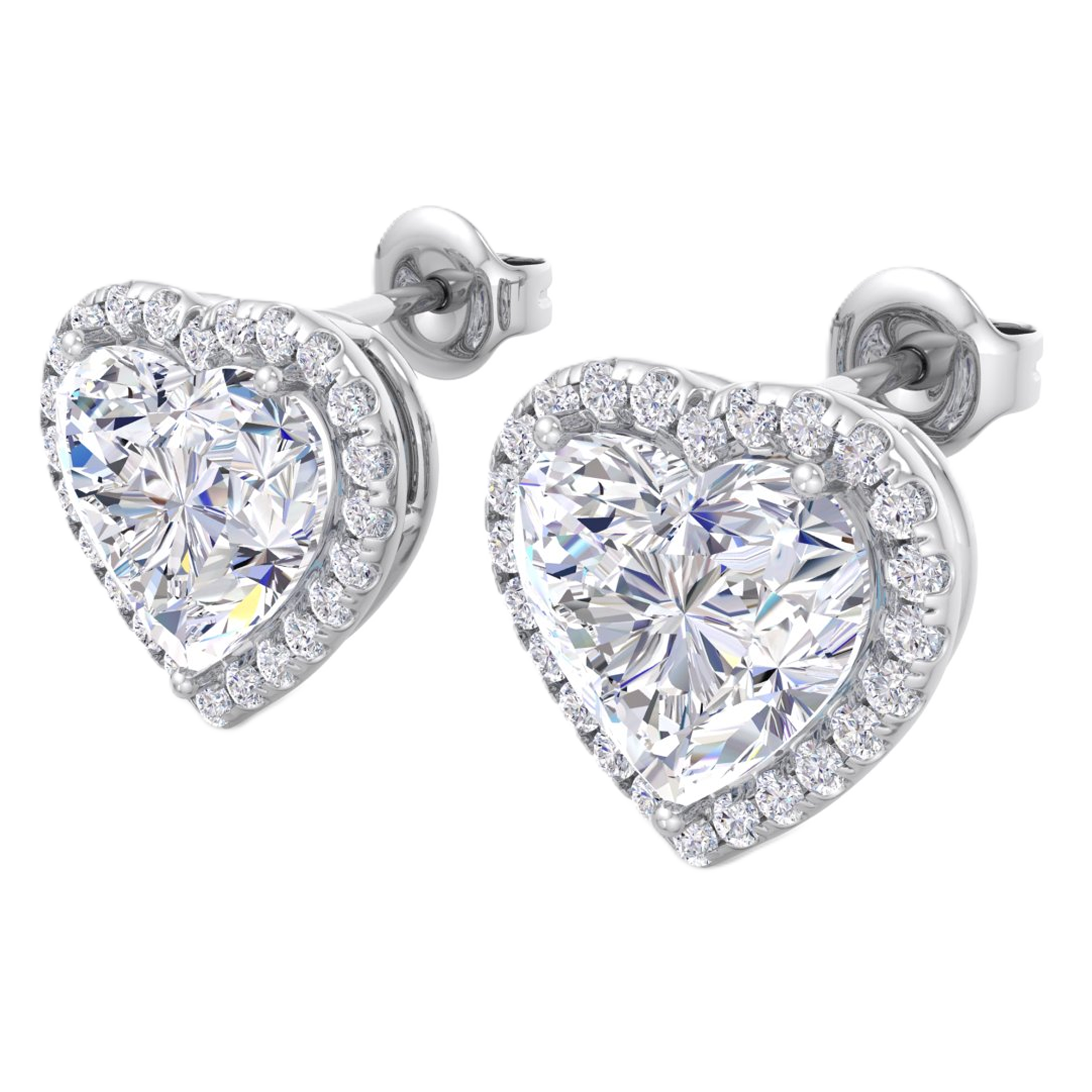 Oorbellen van 5.48 karaat met hoofdsteen in vorm Hart van 2,55 karaat - 207