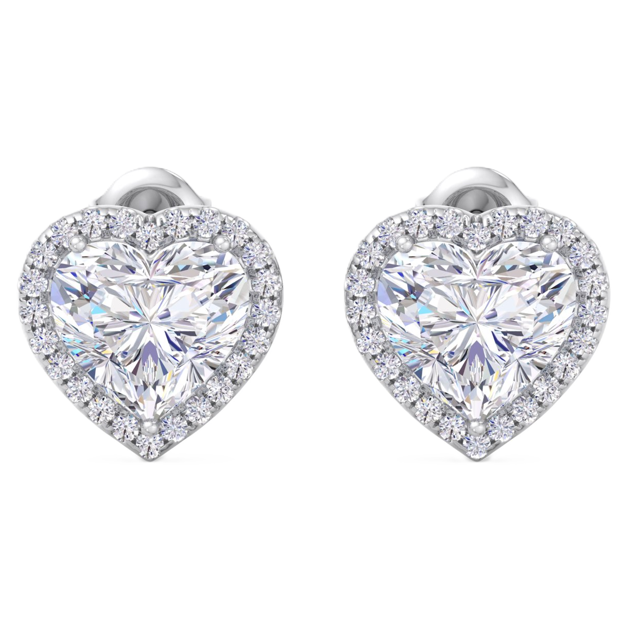 Oorbellen van 5.48 karaat met hoofdsteen in vorm Hart van 2,55 karaat - 207