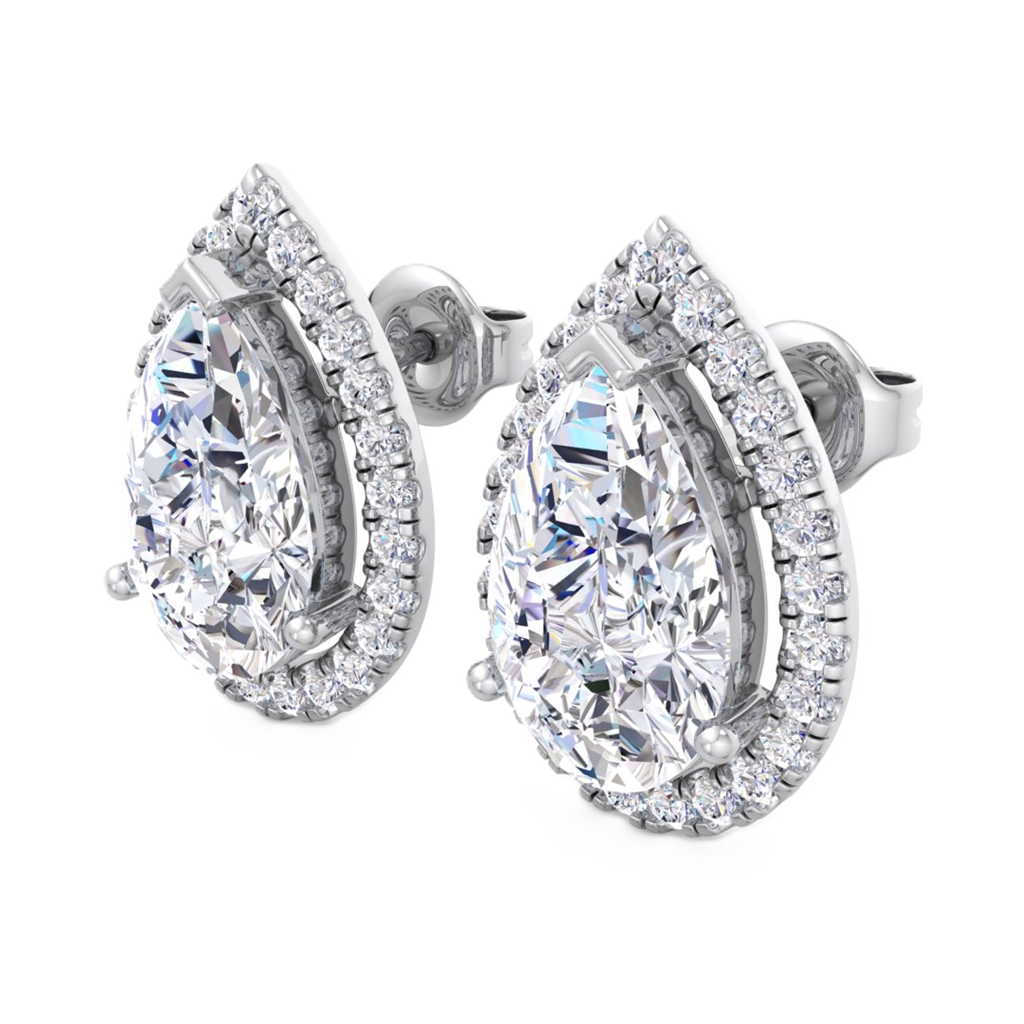 Oorbellen van 4.78 karaat met hoofdsteen in vorm Peer van 2,15 karaat - 217