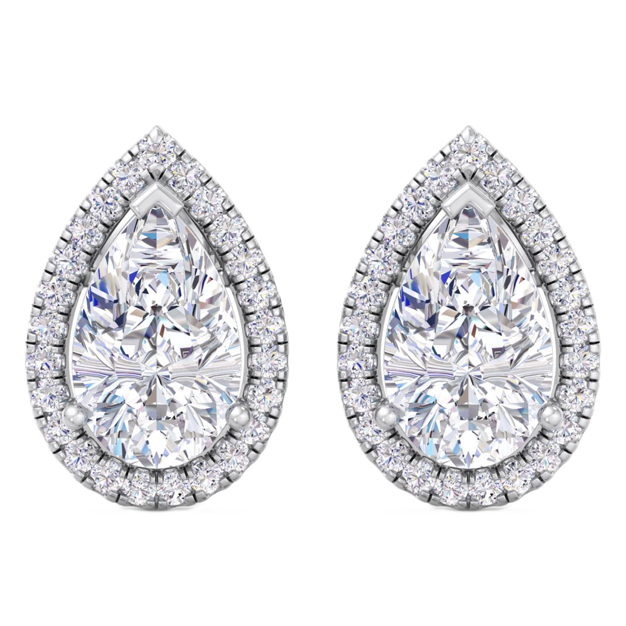 Oorbellen van 4.78 karaat met hoofdsteen in vorm Peer van 2,15 karaat - 217