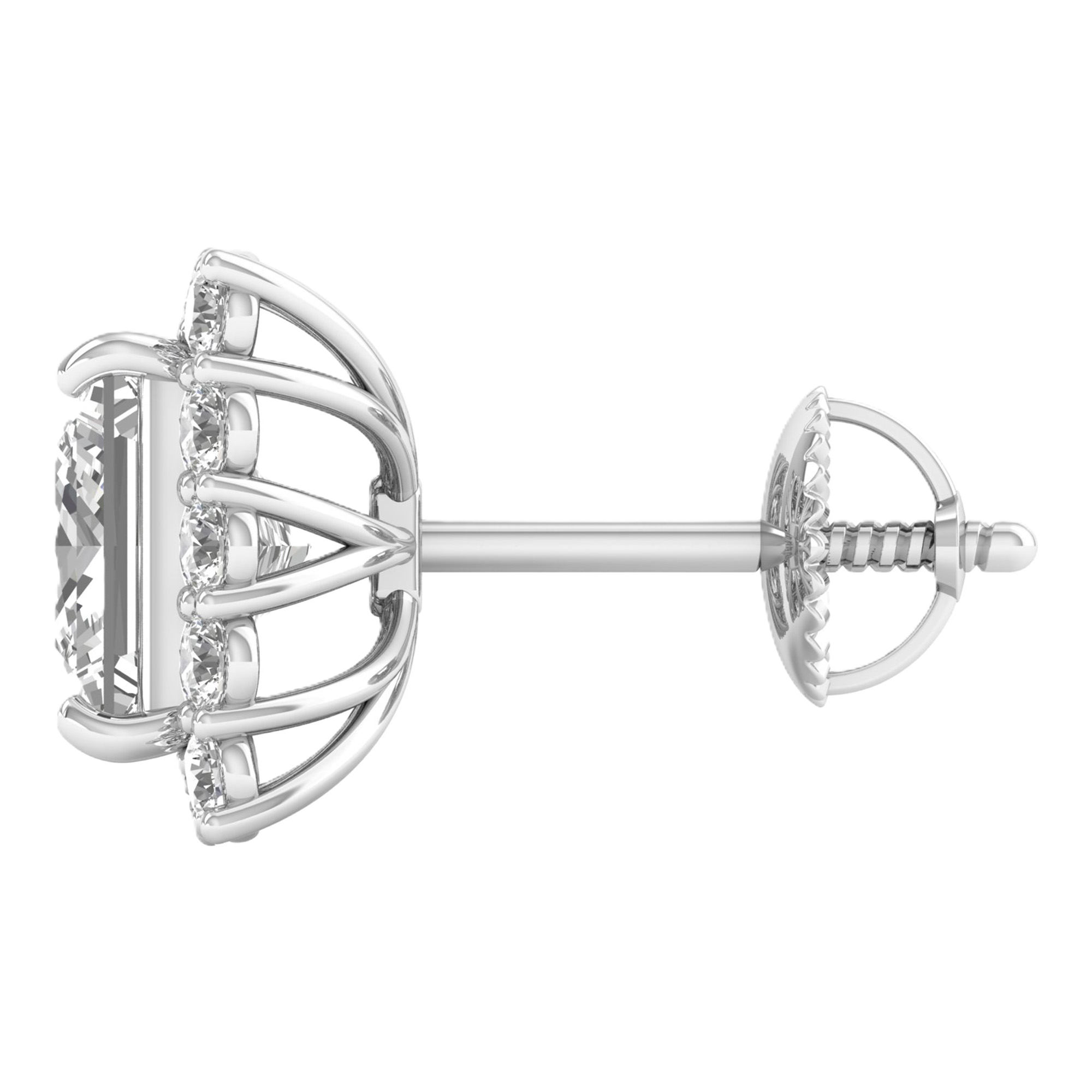 Oorbellen van 5.1 karaat met hoofdsteen in vorm Princess van 1,99 karaat - 312