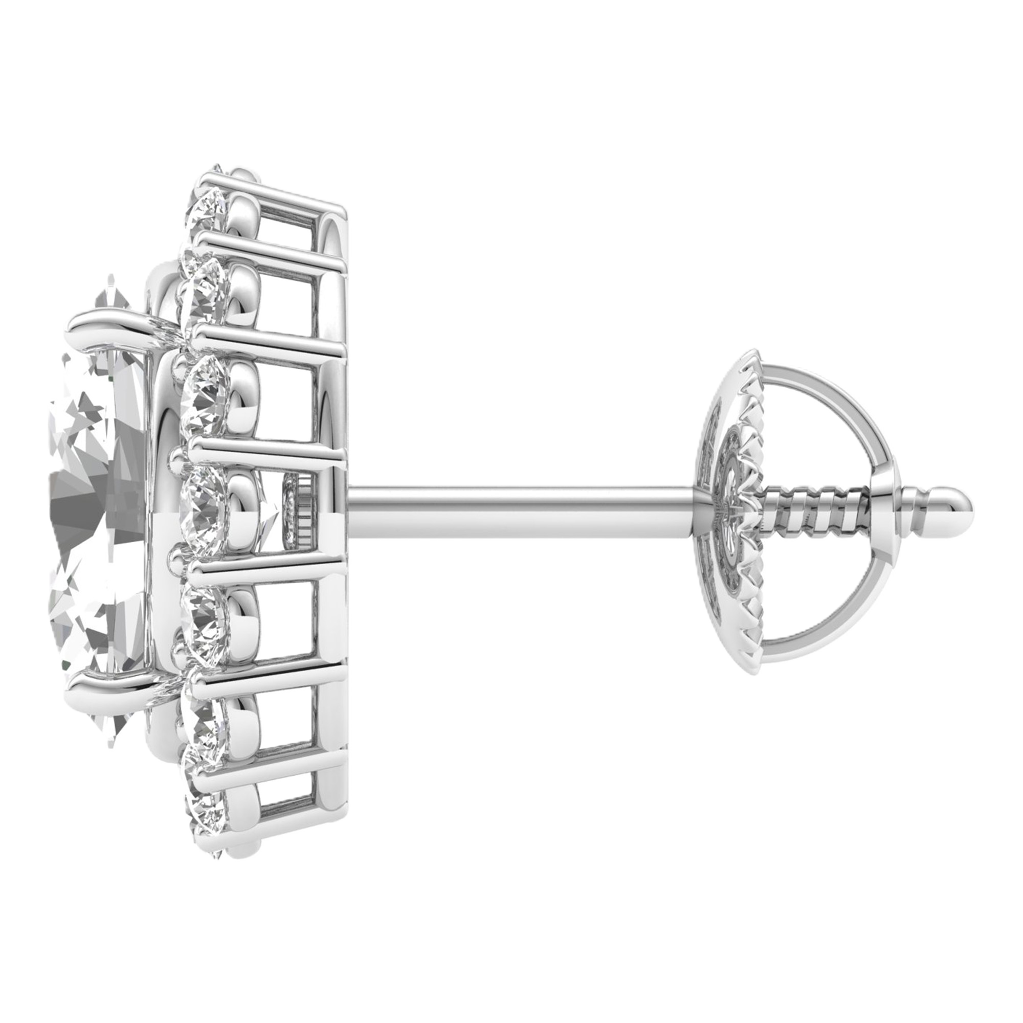 Oorbellen van 3.82 karaat met hoofdsteen in vorm Ovaal van 1,5 karaat - 379
