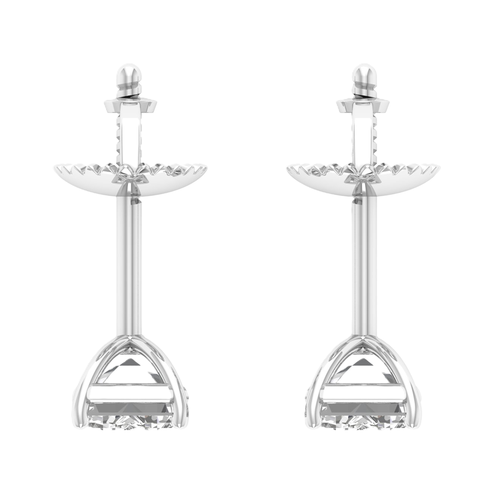 Oorbellen van 1.42 karaat met hoofdsteen in vorm Emerald van 0,71 karaat - 462