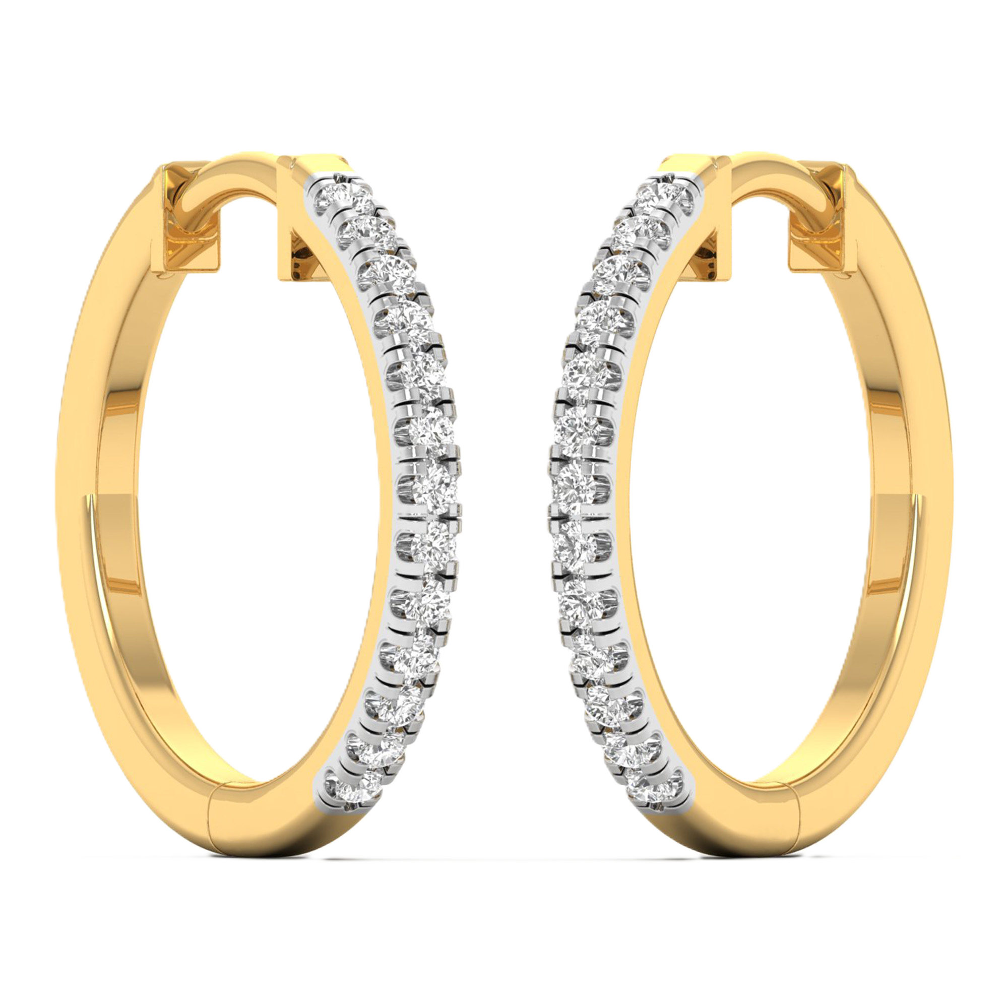 Oorbellen van 0.23 karaat met hoofdsteen in vorm Rond van 0,009 karaat - 515