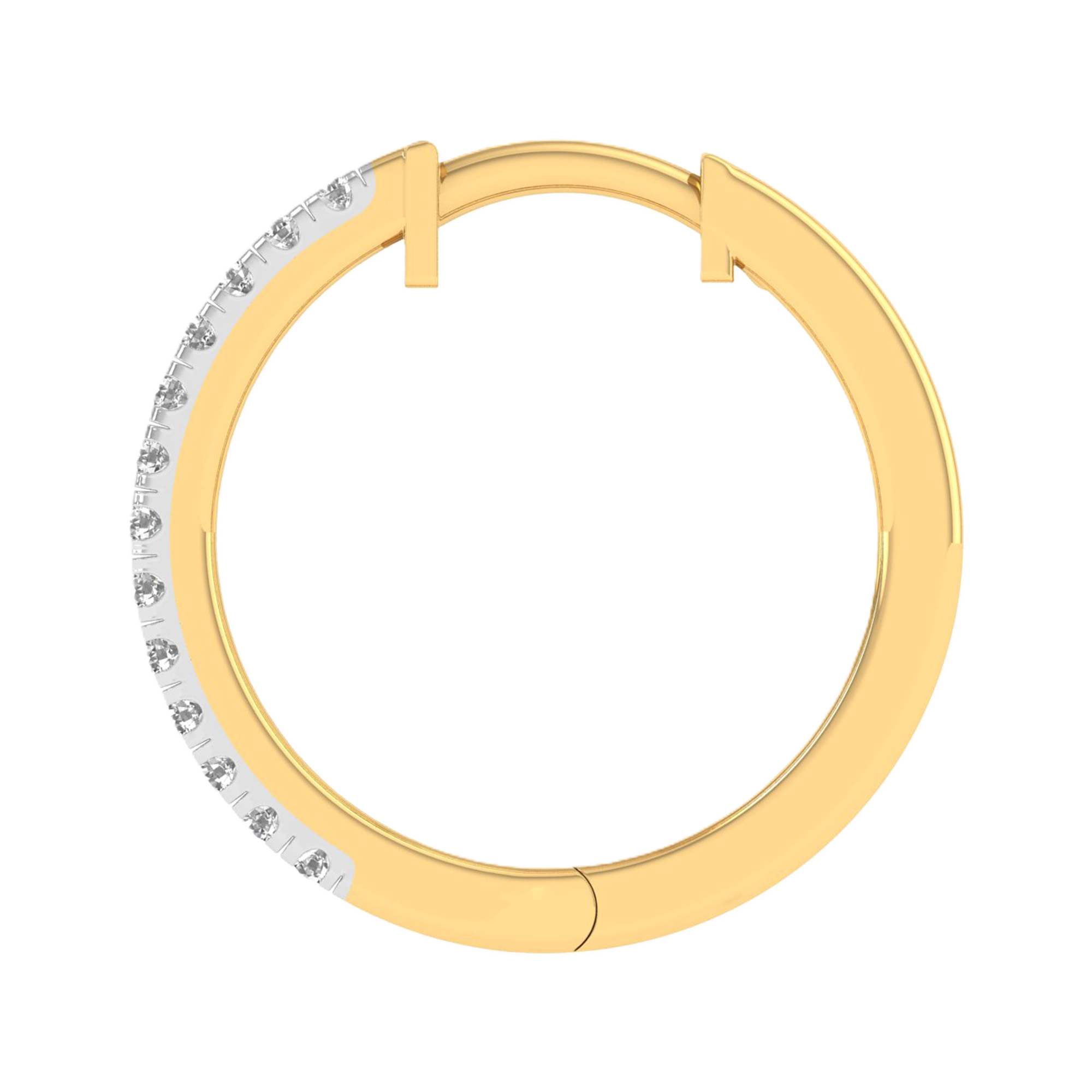 Oorbellen van 0.23 karaat met hoofdsteen in vorm Rond van 0,009 karaat - 515