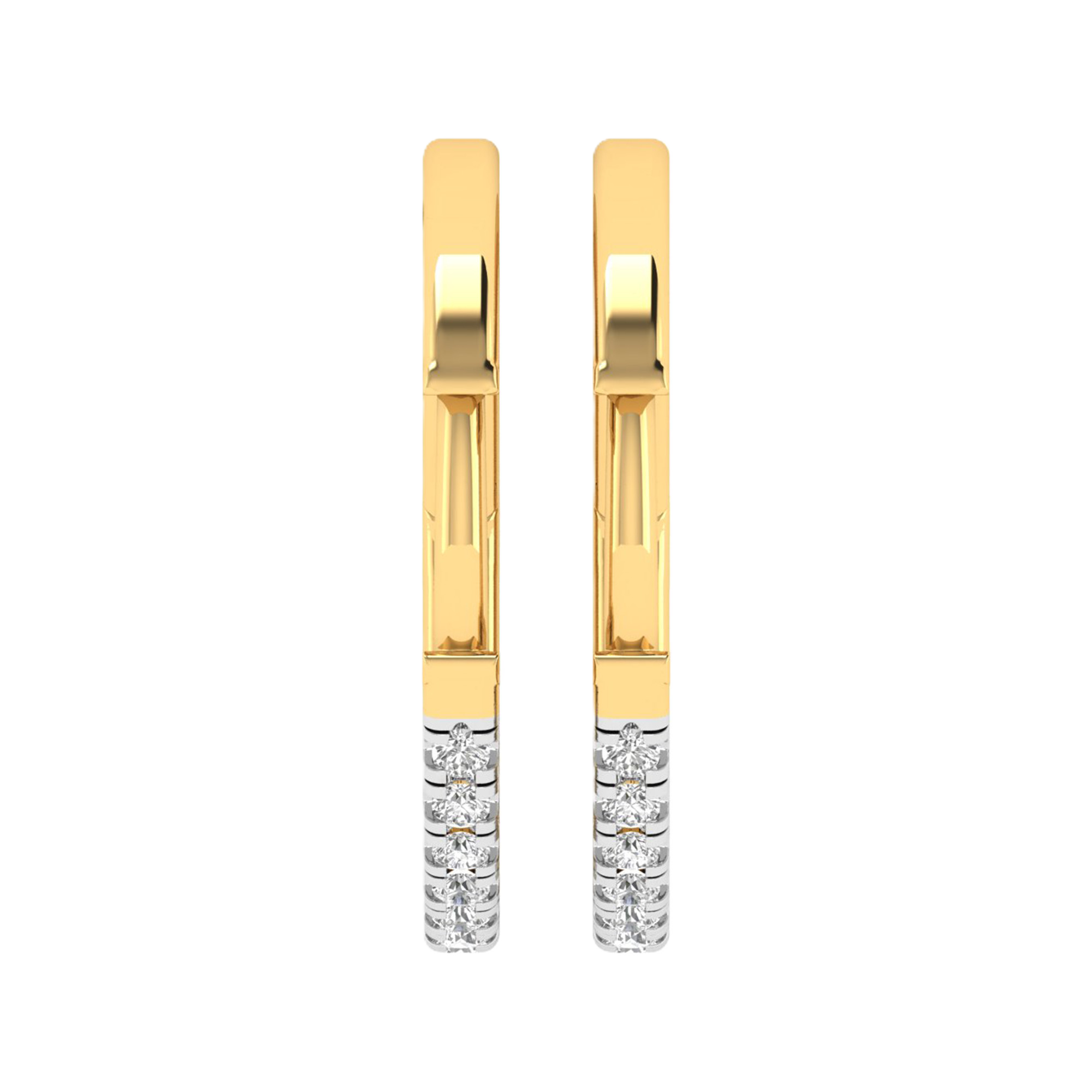 Oorbellen van 0.23 karaat met hoofdsteen in vorm Rond van 0,009 karaat - 515