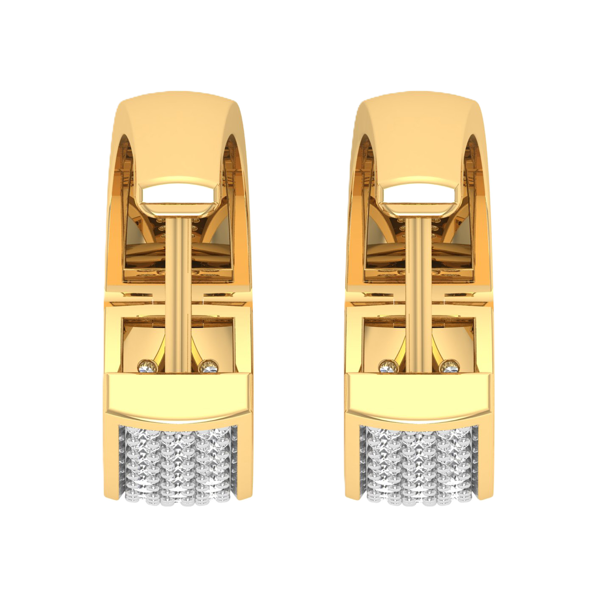 Oorbellen van 0.56 karaat met hoofdsteen in vorm Rond van 0,006 karaat - 542