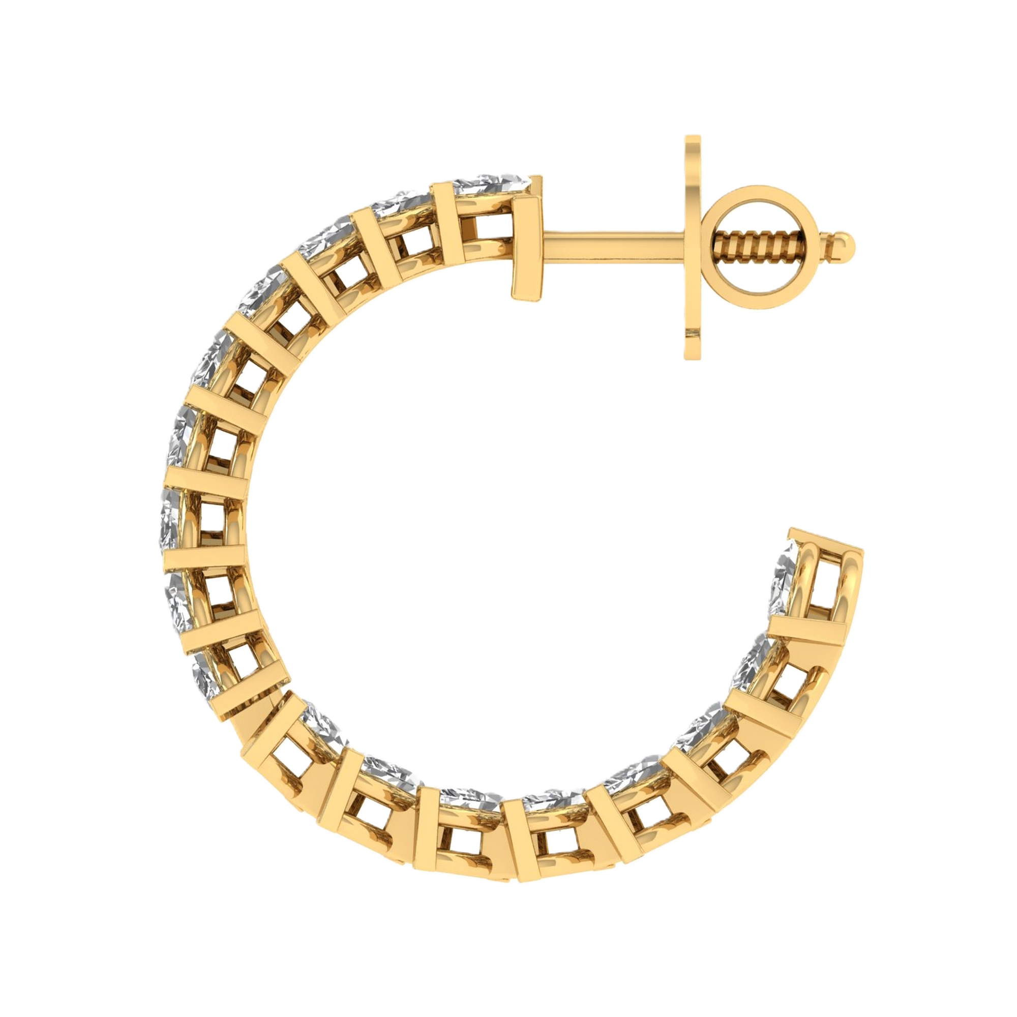 Oorbellen van 3.06 karaat met hoofdsteen in vorm Markies van 0,09 karaat - 633