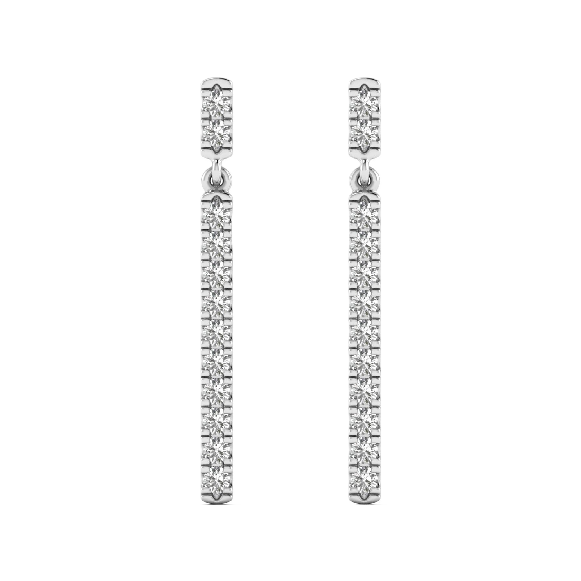 Oorbellen van 0.94 karaat met hoofdsteen in vorm Rond van 0,039 karaat - 634