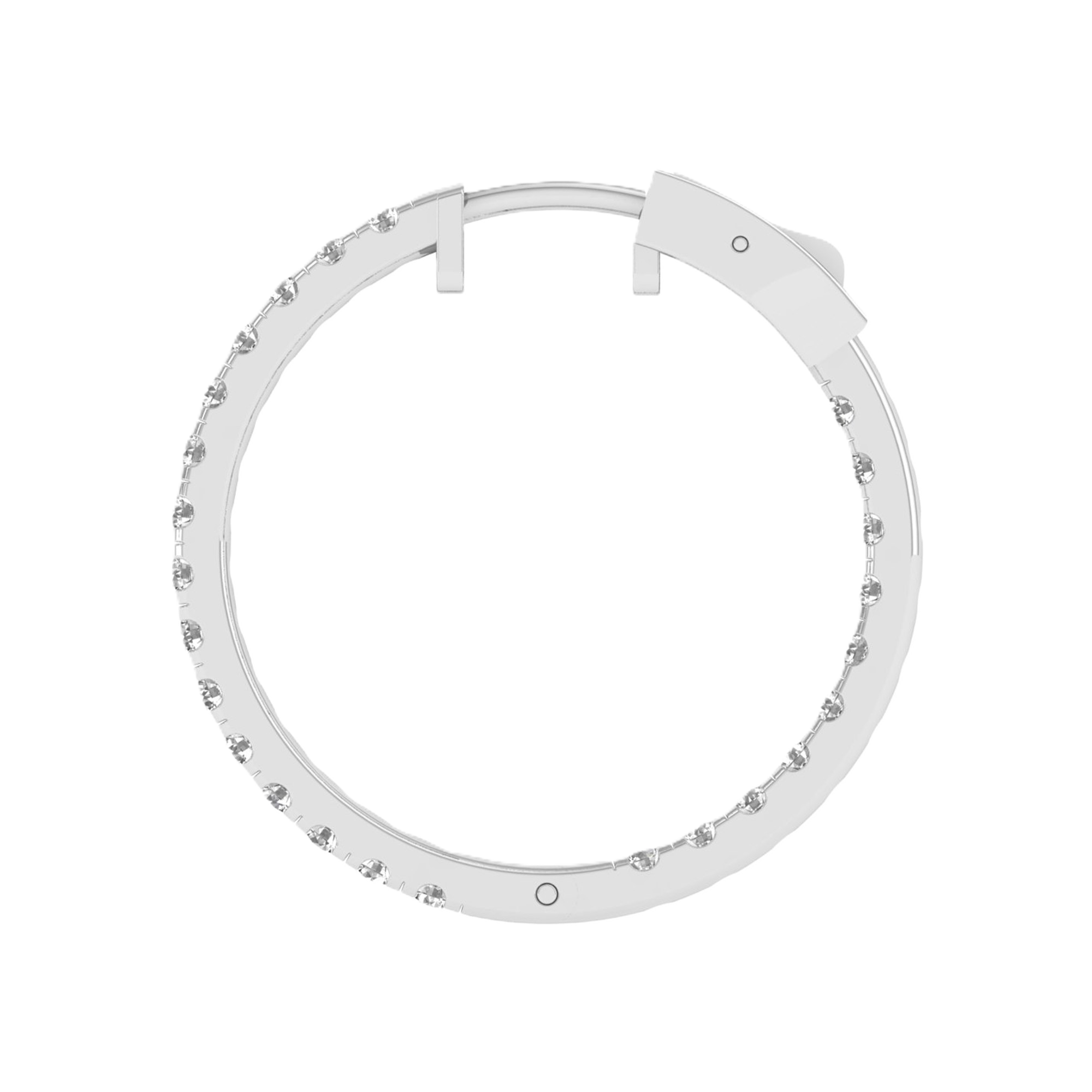Oorbellen van 2 tot 4.75 karaat met hoofdsteen in vorm Rond van 0,04 karaat - 652