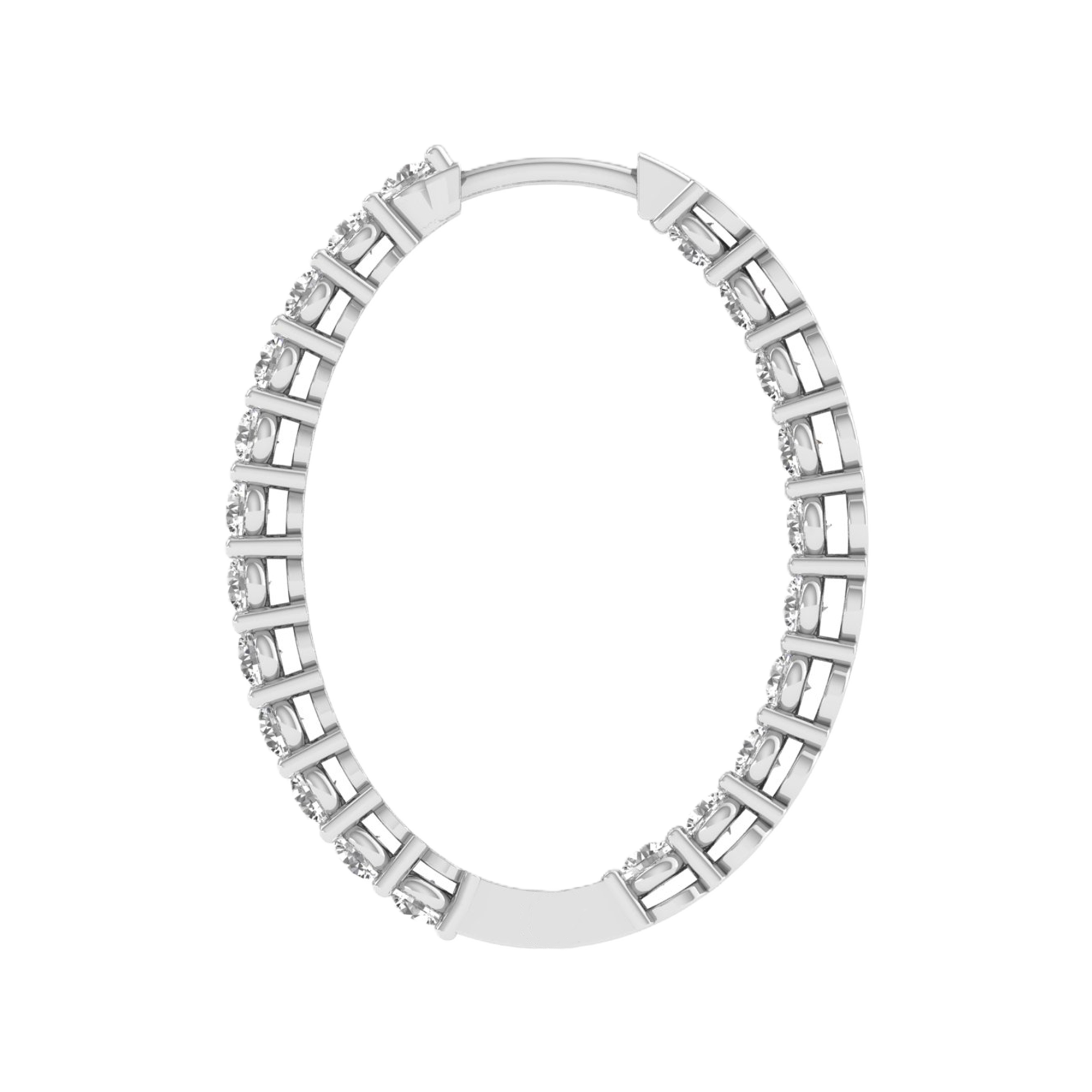 Oorbellen van 2.6 tot 5.4 karaat met hoofdsteen in vorm Rond - 671