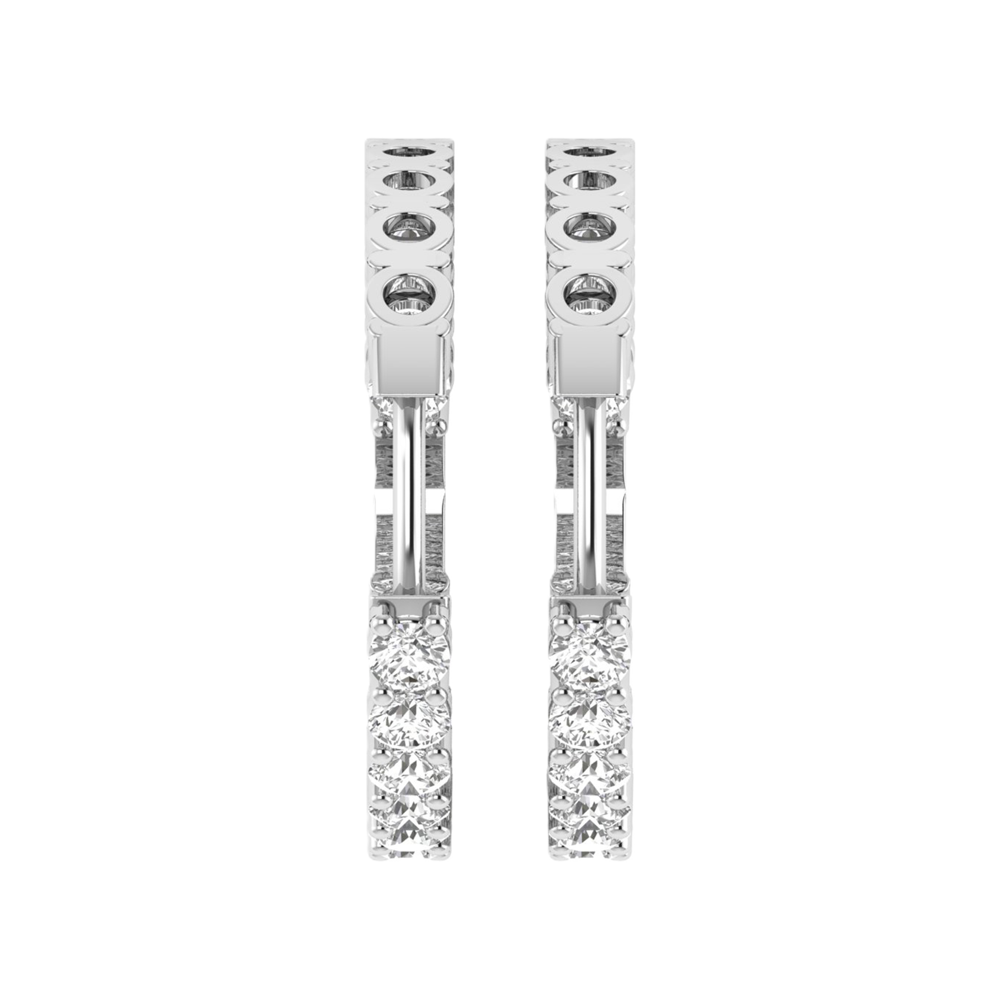 Oorbellen van 2.6 tot 5.4 karaat met hoofdsteen in vorm Rond - 671