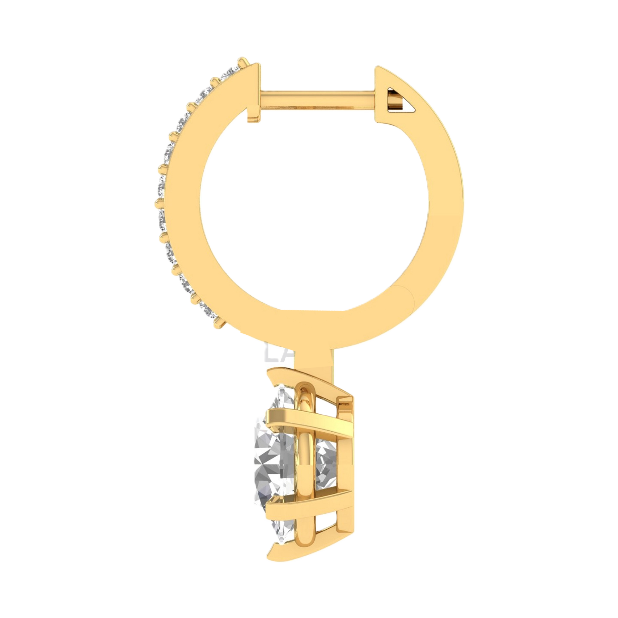 Oorbellen van 4.27 karaat met hoofdsteen in vorm Rond van 2 karaat - 000