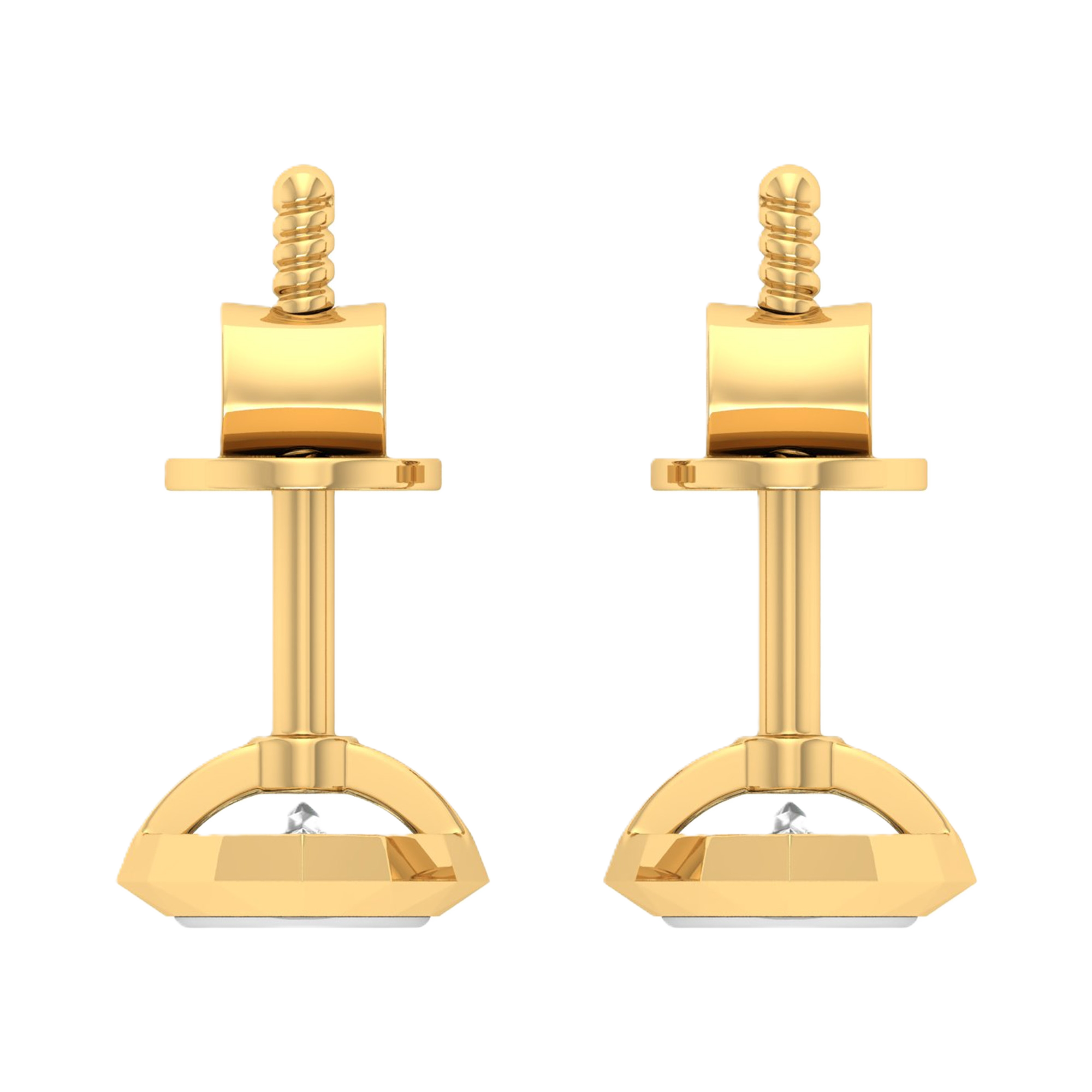 Oorbellen van 0.5 tot 2 karaat met hoofdsteen in vorm Peer - 013