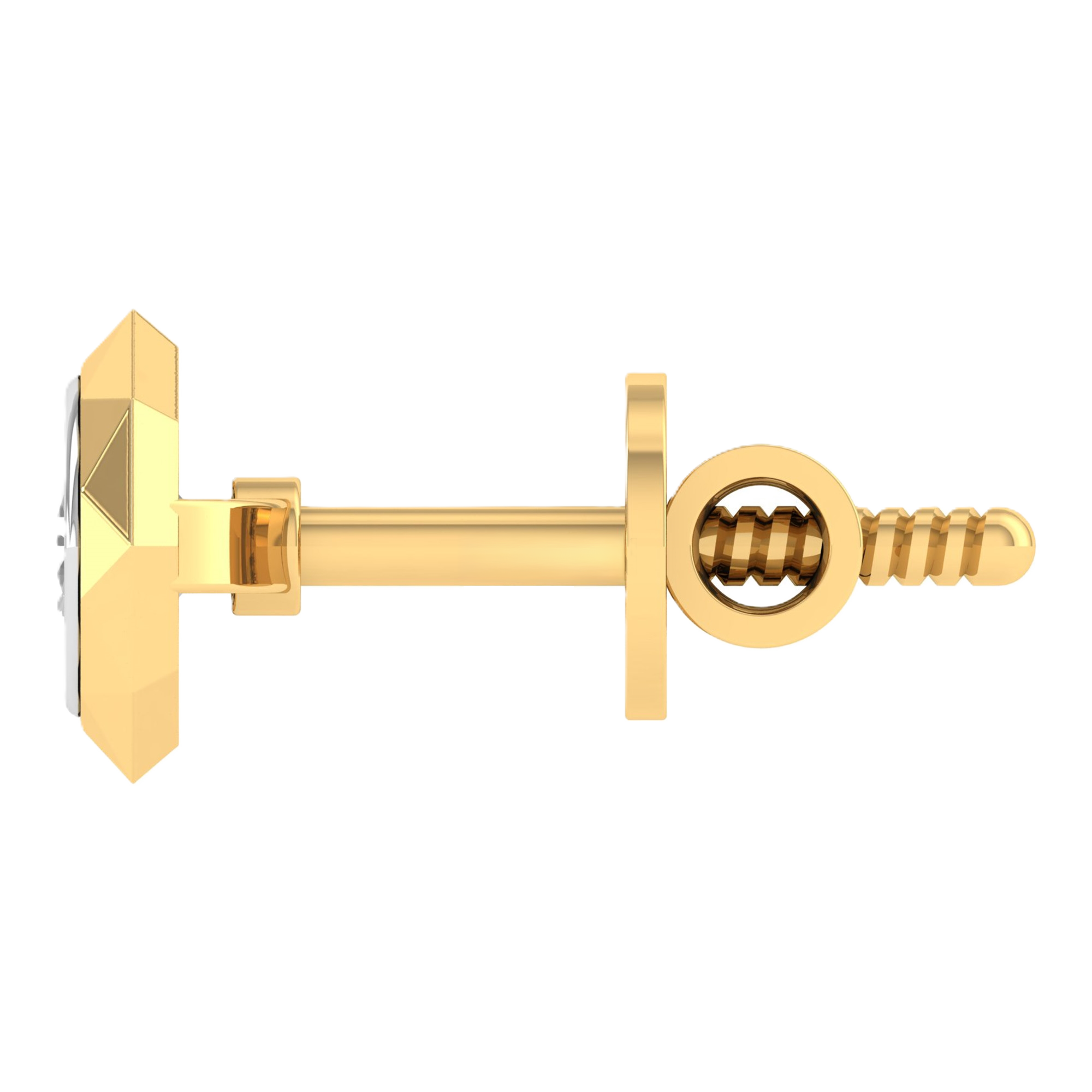 Oorbellen van 0.5 tot 2 karaat met hoofdsteen in vorm Rond - 014