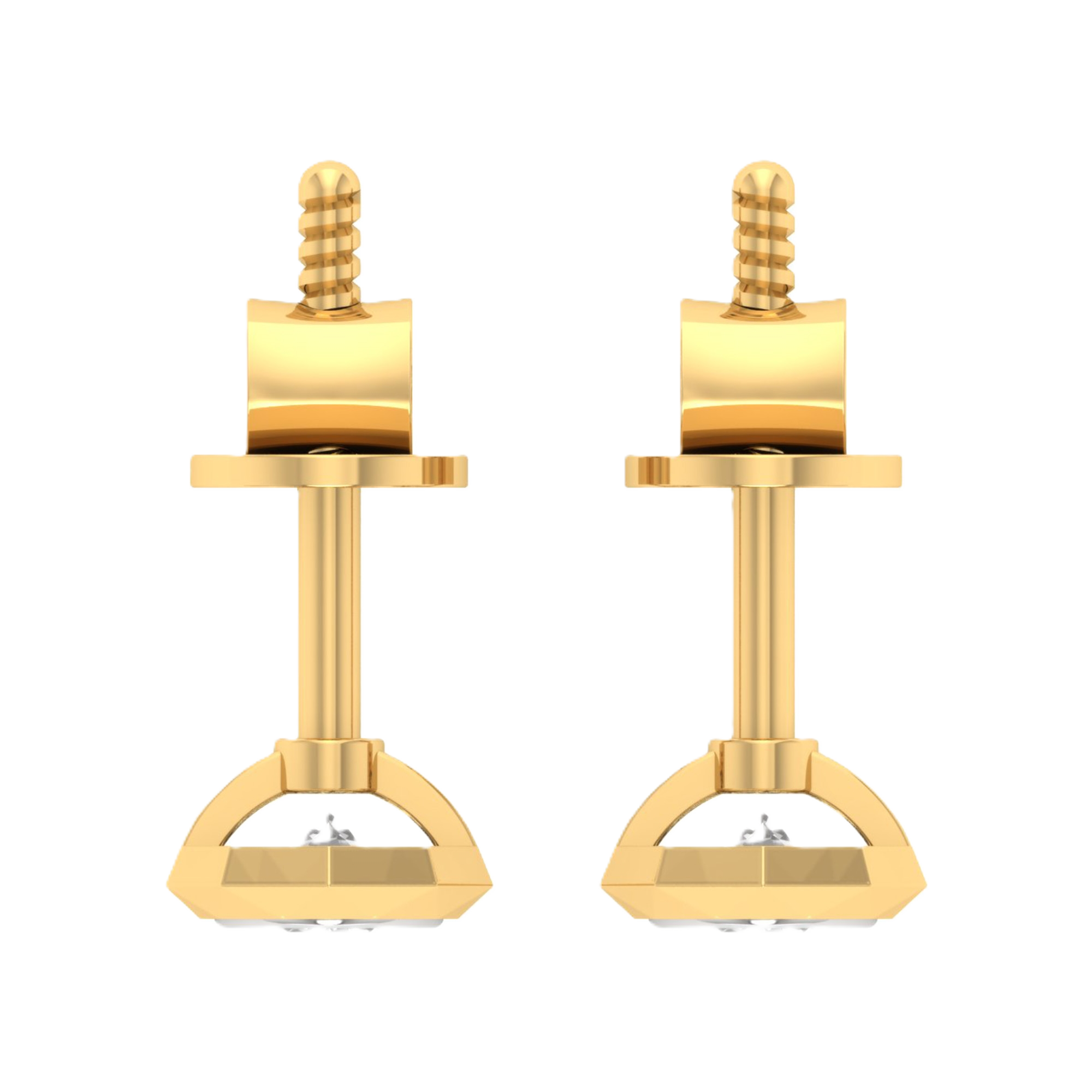 Oorbellen van 0.5 tot 2 karaat met hoofdsteen in vorm Ovaal - 015
