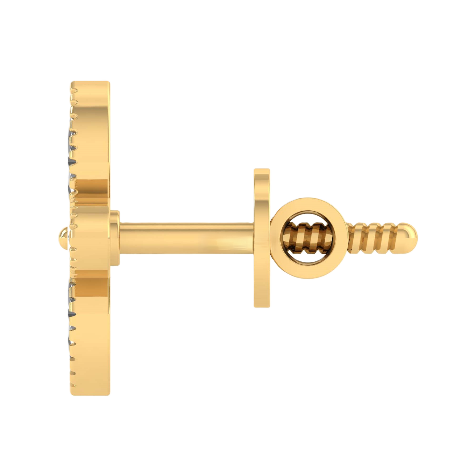 Oorbellen van 0.84 karaat met hoofdsteen in vorm Markies van 0,11 karaat - 026