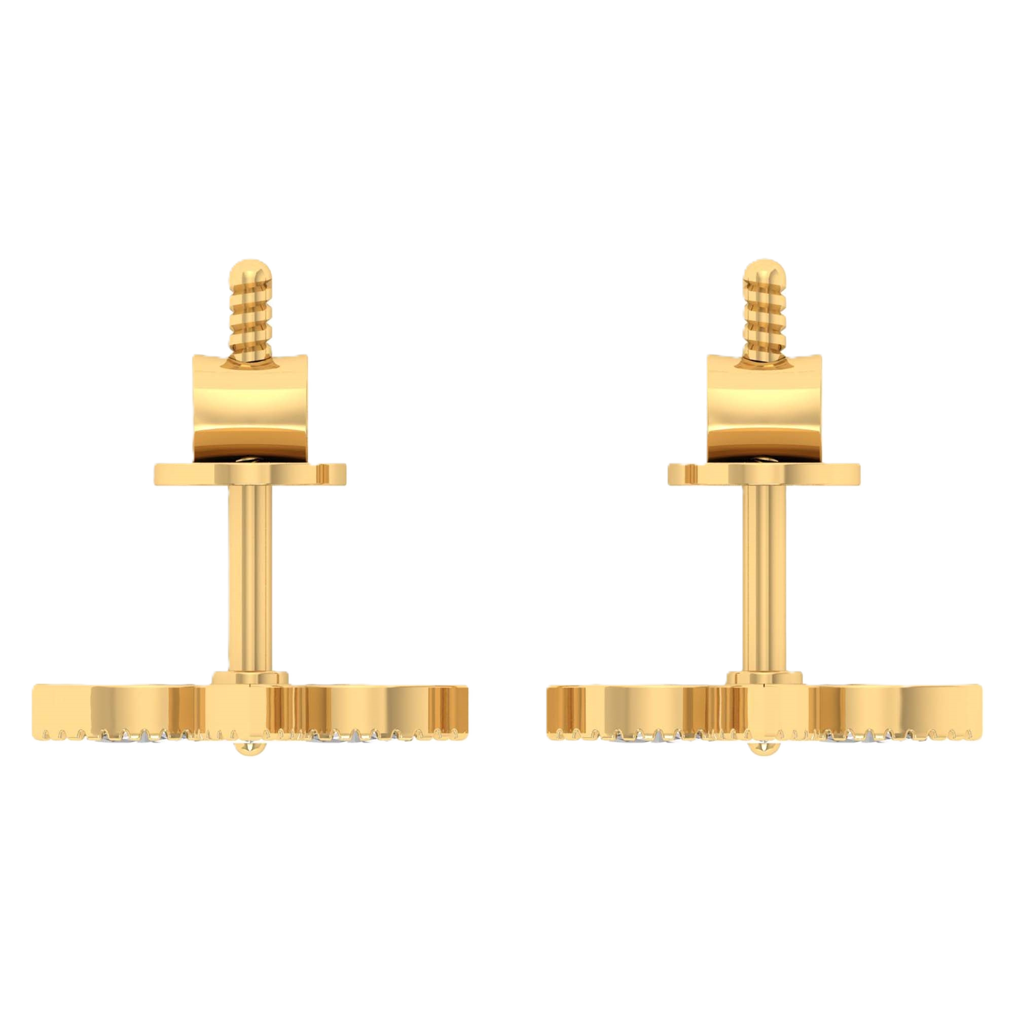 Oorbellen van 0.84 karaat met hoofdsteen in vorm Markies van 0,11 karaat - 026