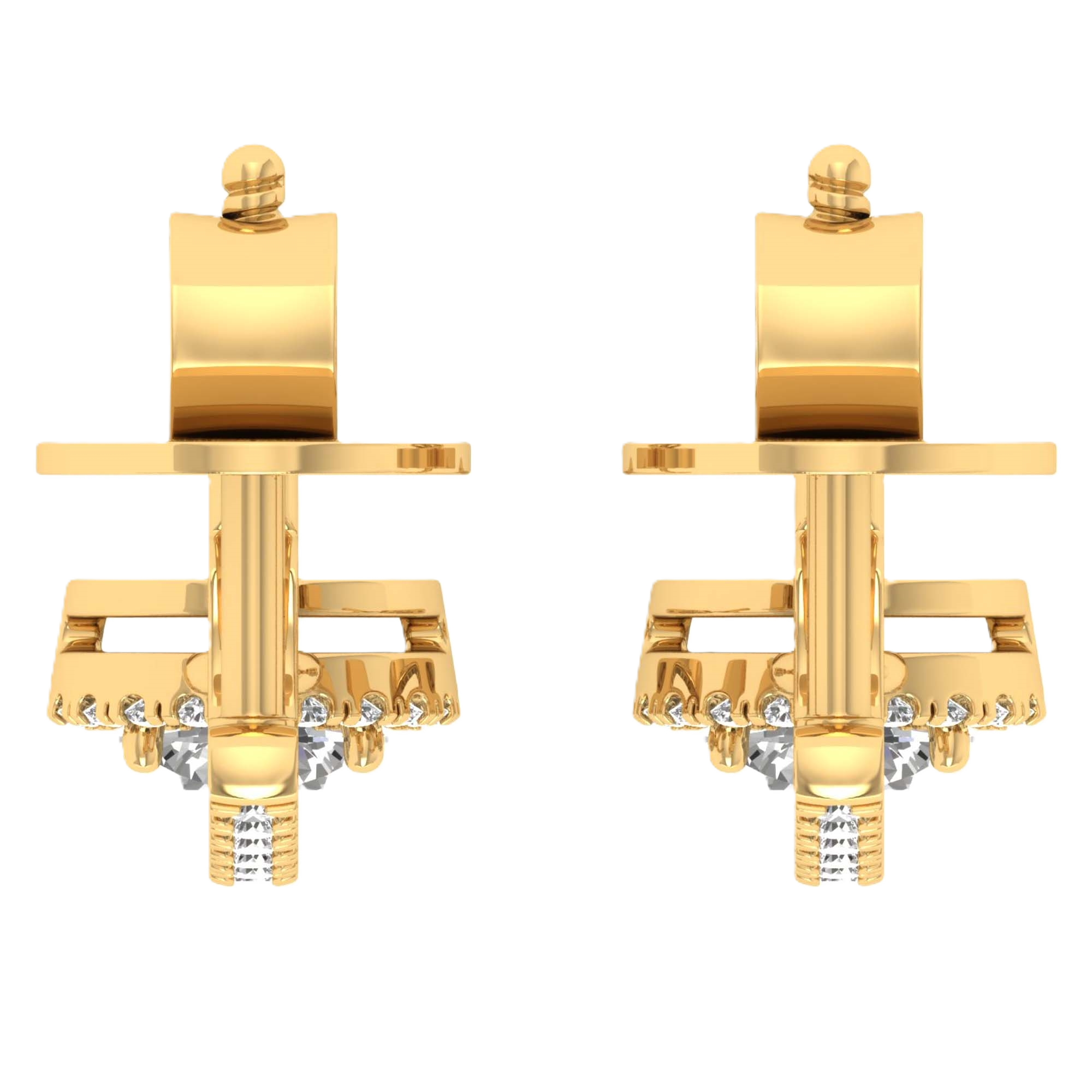Oorbellen van 1.32 tot 4.78 karaat met hoofdsteen in vorm Rond - 091