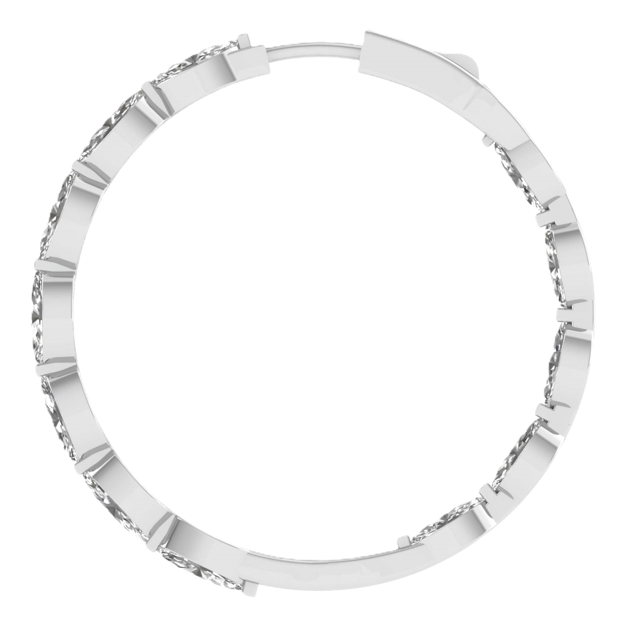 Oorbellen van 5.02 karaat met hoofdsteen in vorm Markies van 0,23 karaat - 121