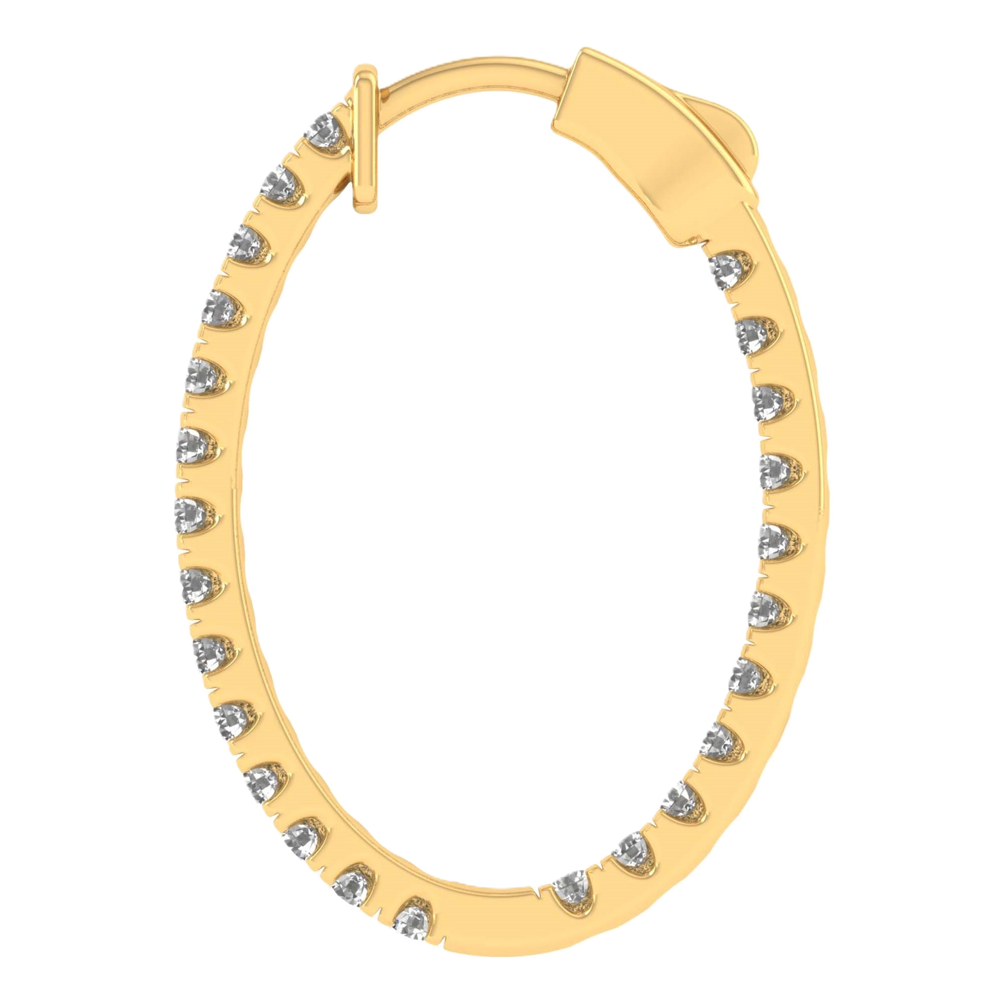 Oorbellen van 1 tot 3 karaat met hoofdsteen in vorm Rond - 122