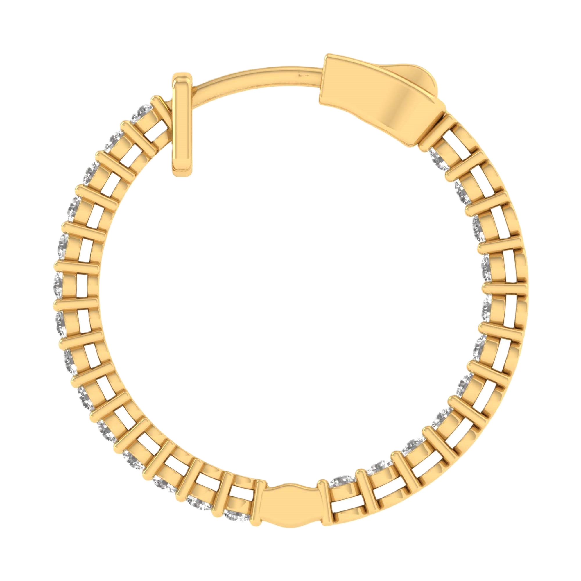 Oorbellen van 1.25 tot 3.25 karaat met hoofdsteen in vorm Rond - 125