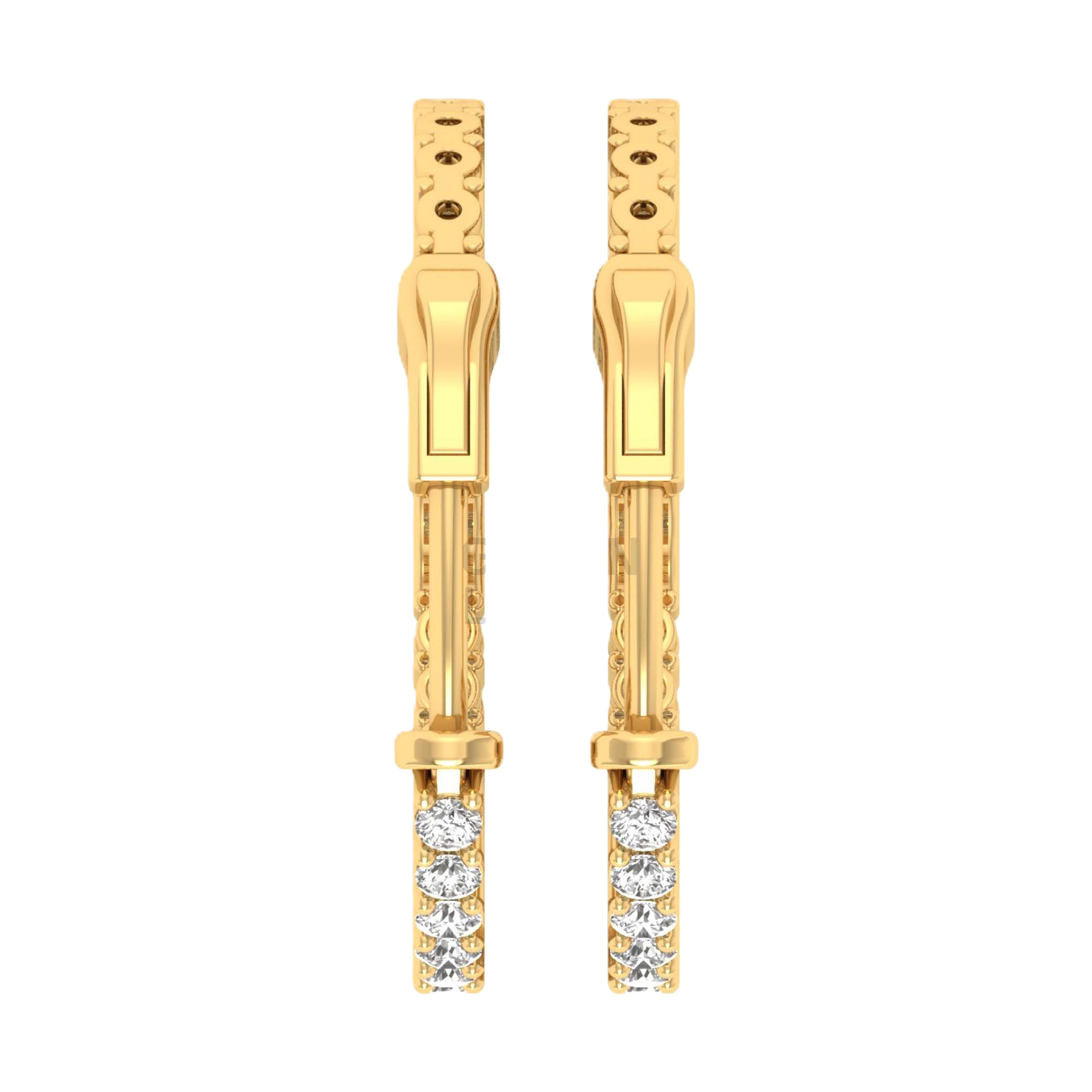 Oorbellen van 1.25 tot 3.25 karaat met hoofdsteen in vorm Rond - 125
