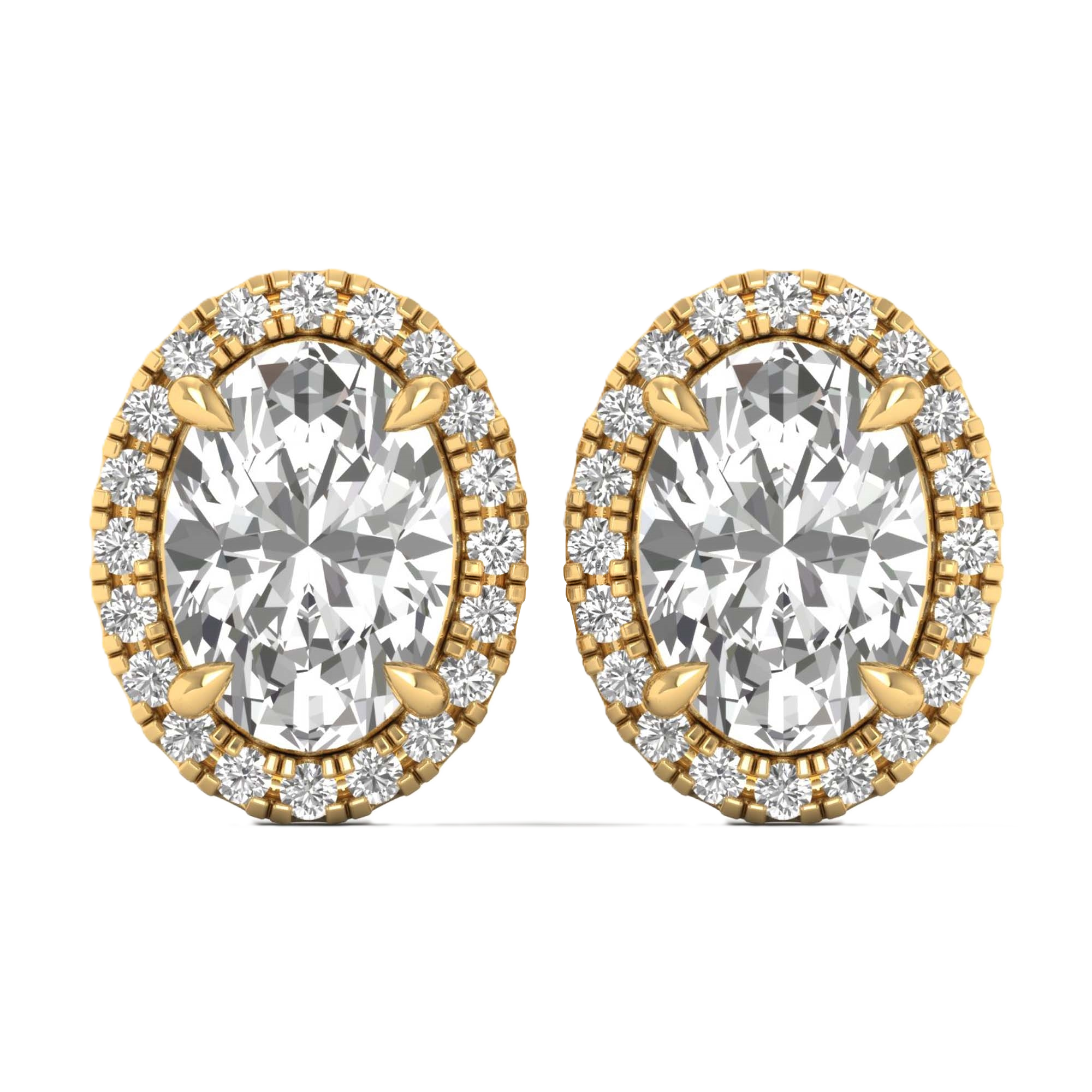 Oorbellen van 1.16 tot 5,62 karaat met hoofdsteen in vorm Ovaal - 194