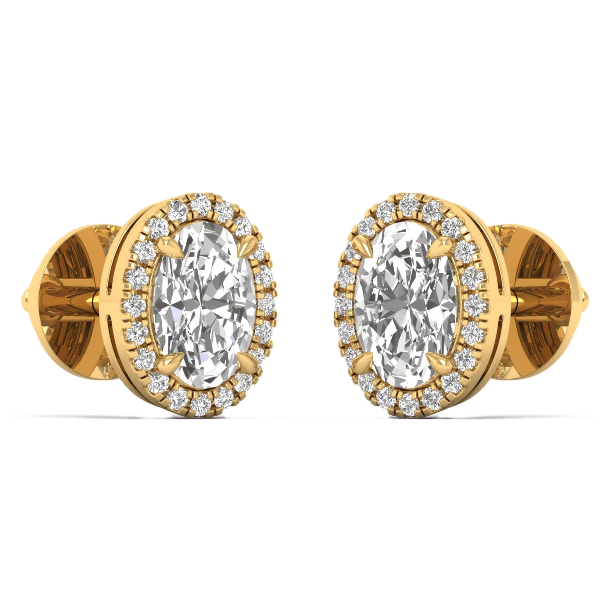 Oorbellen van 1.16 tot 5,62 karaat met hoofdsteen in vorm Ovaal - 194