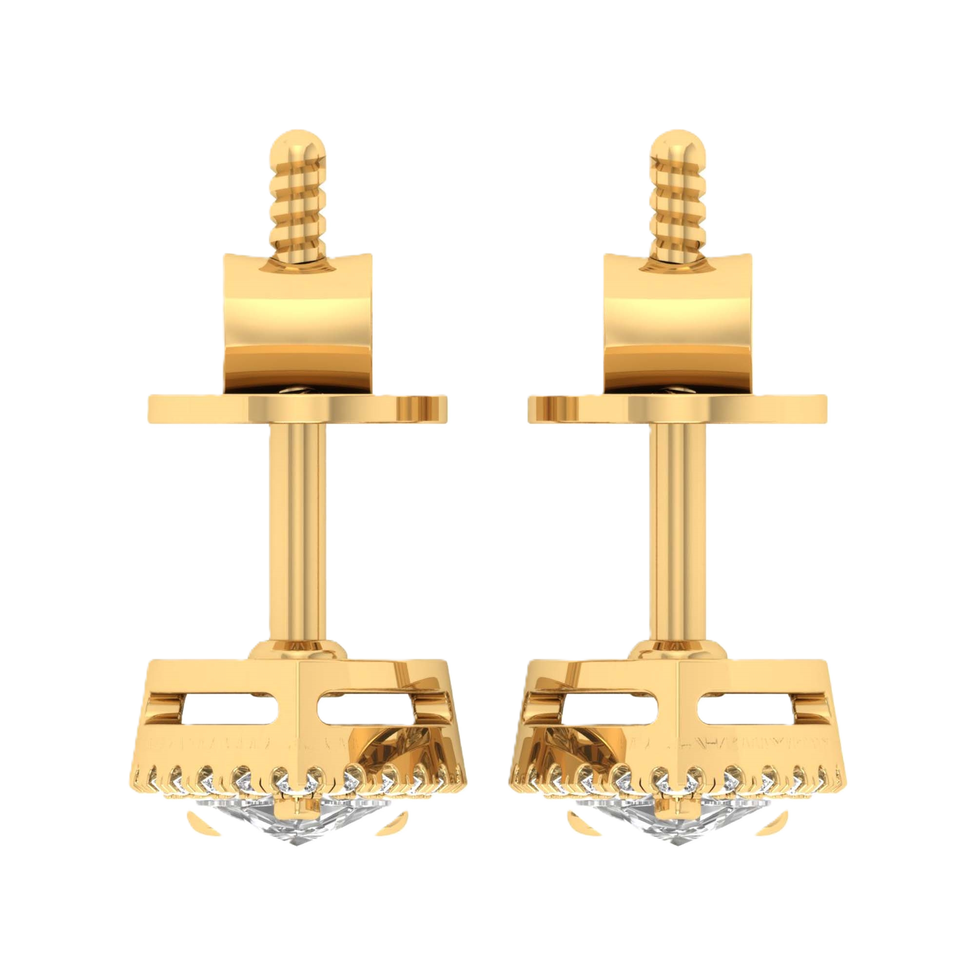 Oorbellen van 1.18 tot 5,66 karaat met hoofdsteen in vorm Peer