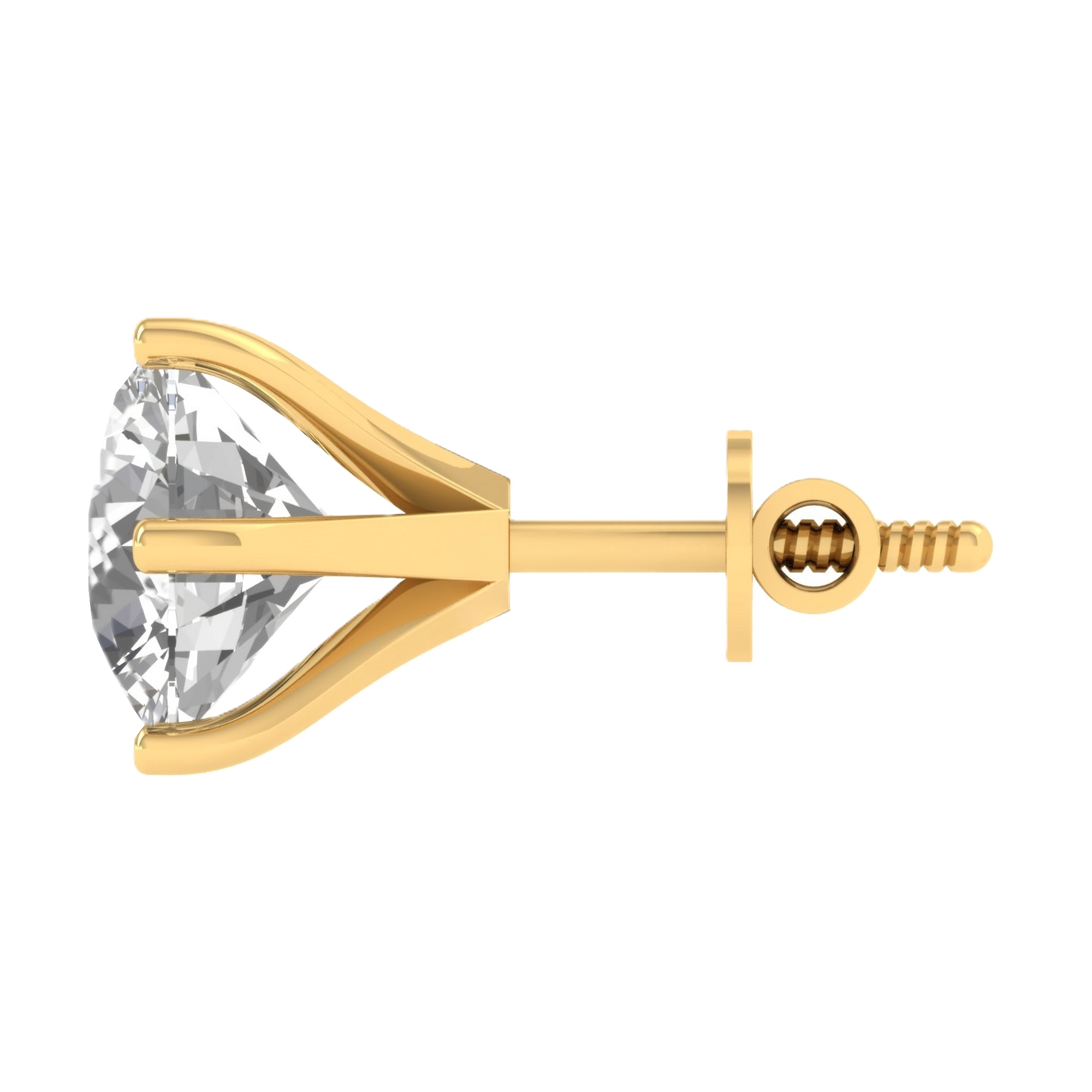 Oorbellen van 4,5 tot 10 karaat met hoofdsteen in vorm Rond - 298