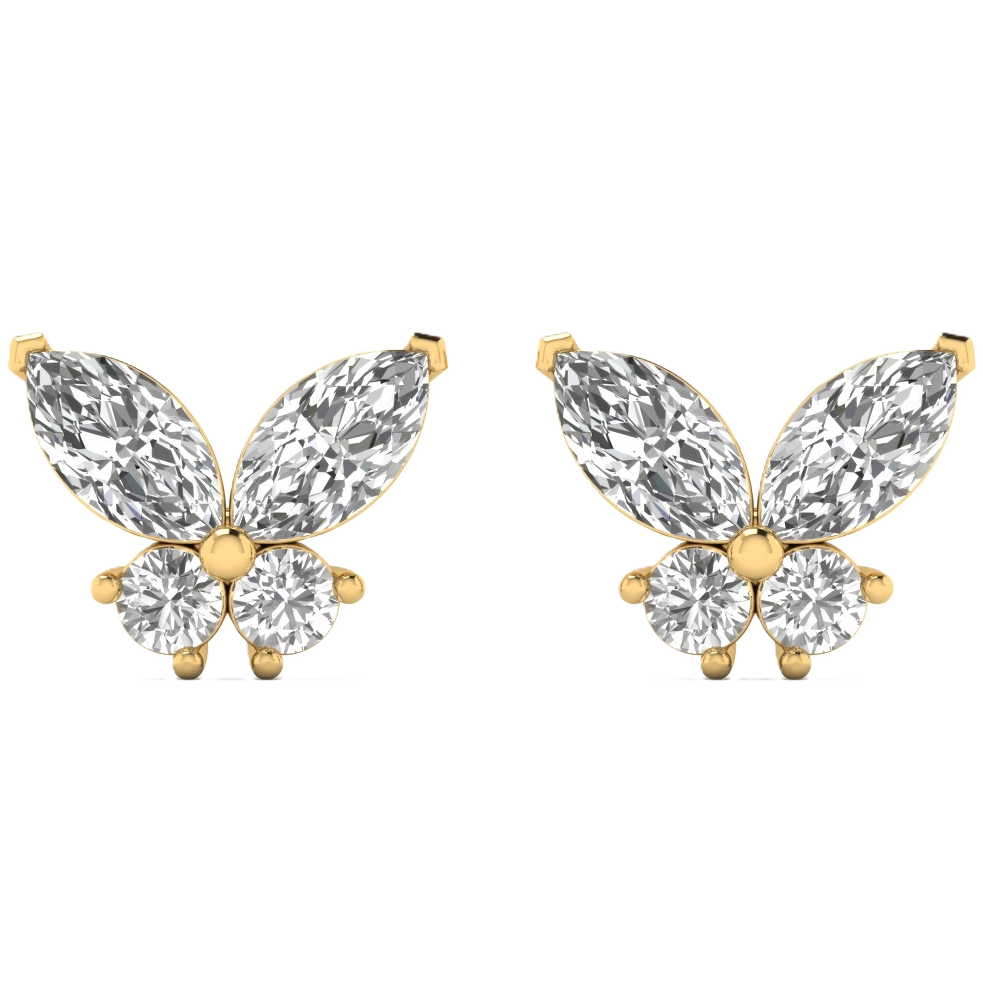 Oorbellen van 2.21 karaat met hoofdsteen in vorm Peer van 0,52 karaat - 456