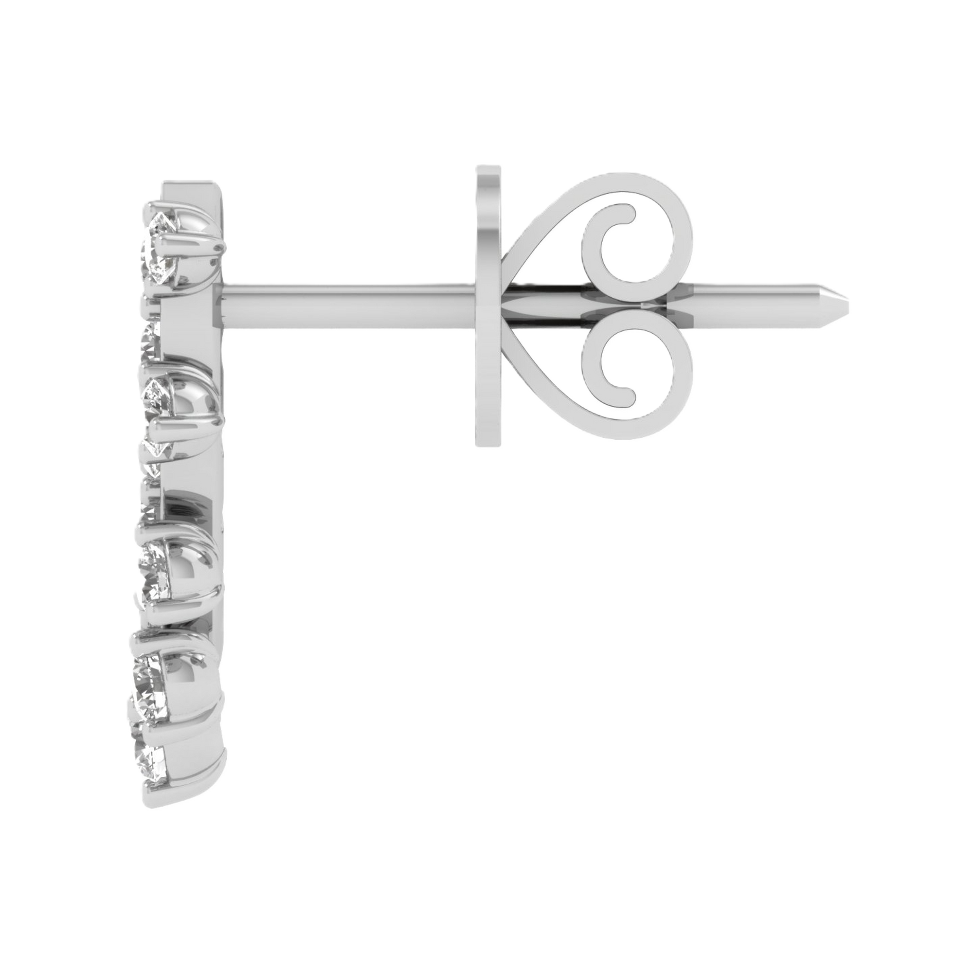 Oorbellen van 0.45 karaat met hoofdsteen in vorm Rond van 0,025 karaat - 472