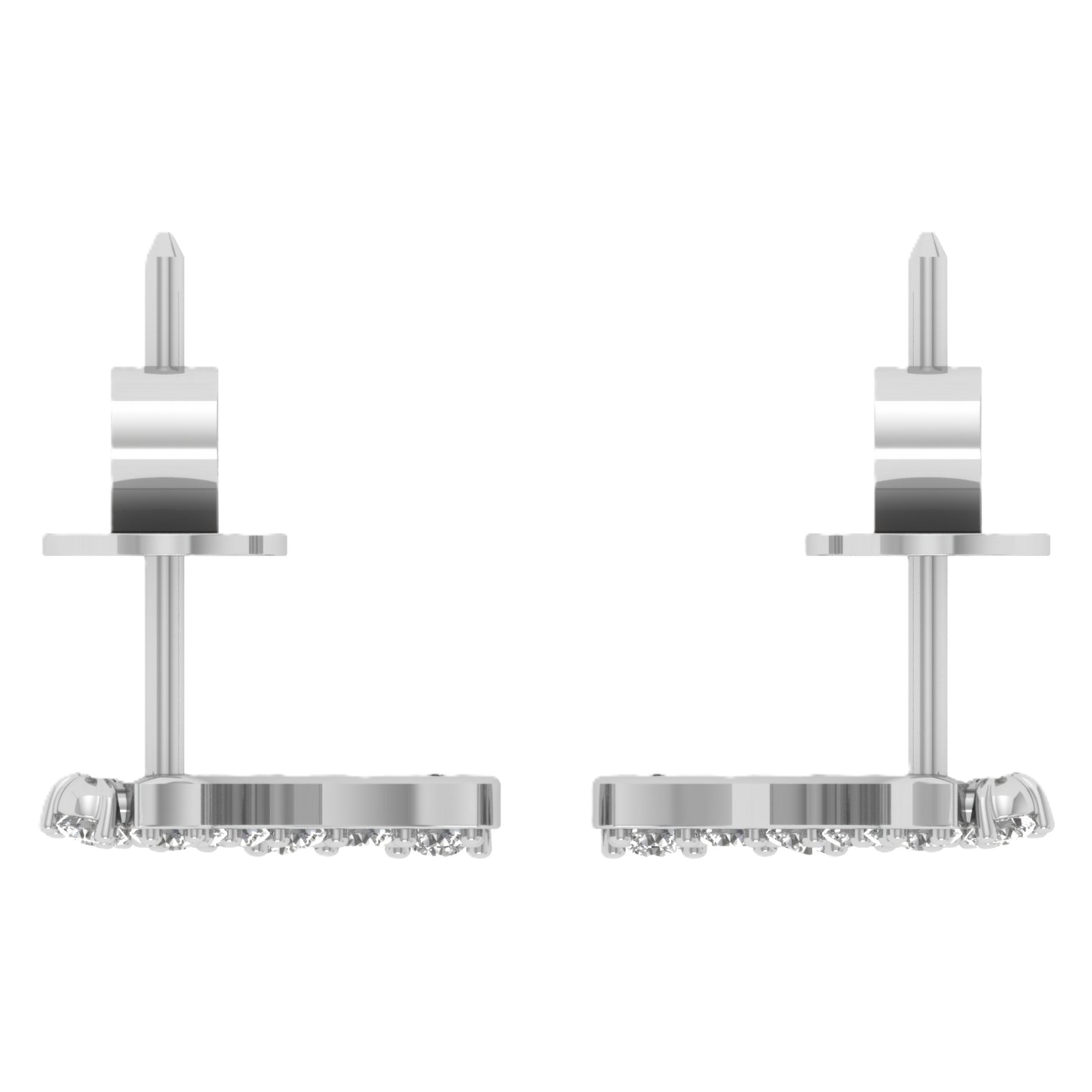 Oorbellen van 0.45 karaat met hoofdsteen in vorm Rond van 0,025 karaat - 472