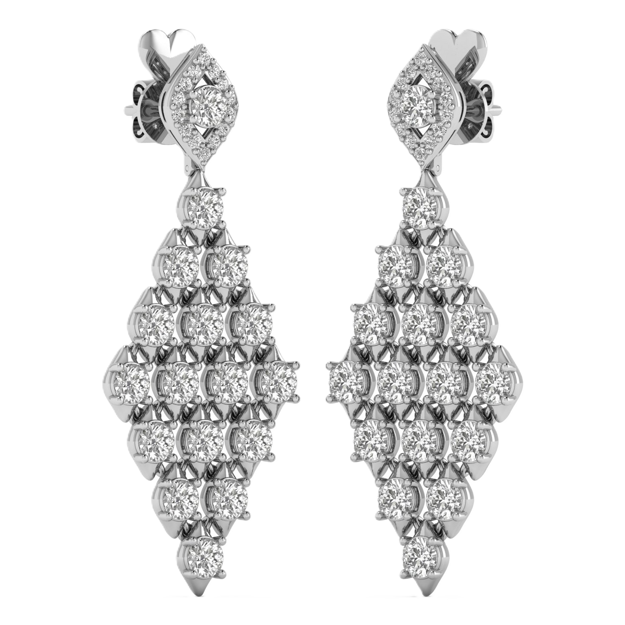 Oorbellen van 4.98 karaat met hoofdsteen in vorm Rond van 0,14 karaat - 547