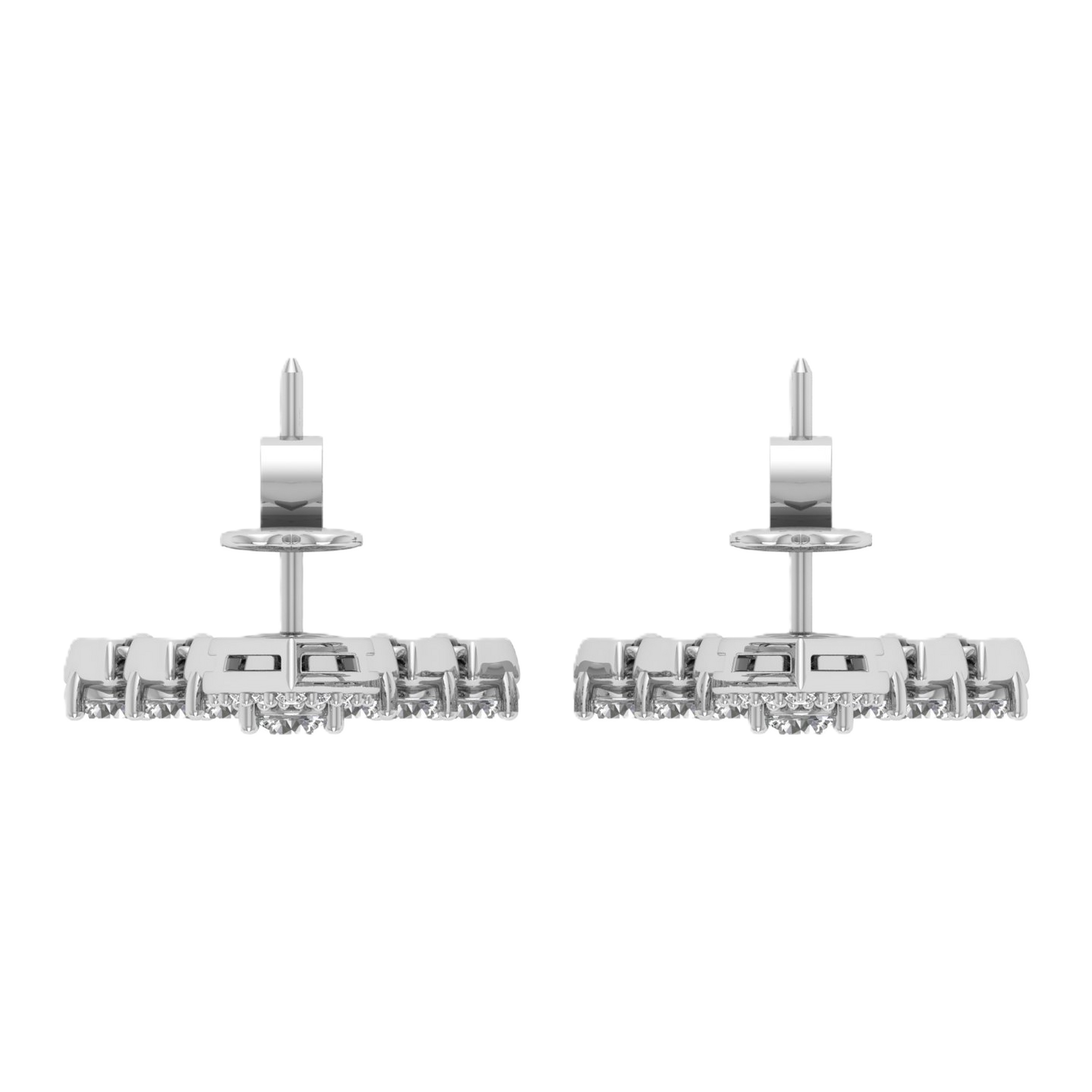 Oorbellen van 4.98 karaat met hoofdsteen in vorm Rond van 0,14 karaat - 547
