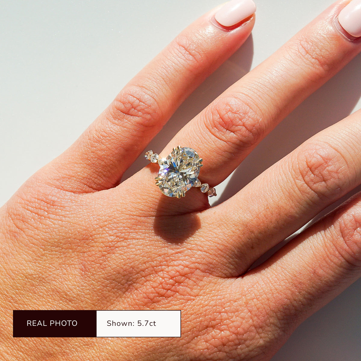 Zazu Diamanten Solitaire met Markies & Briljanten side stones - 5.7CT