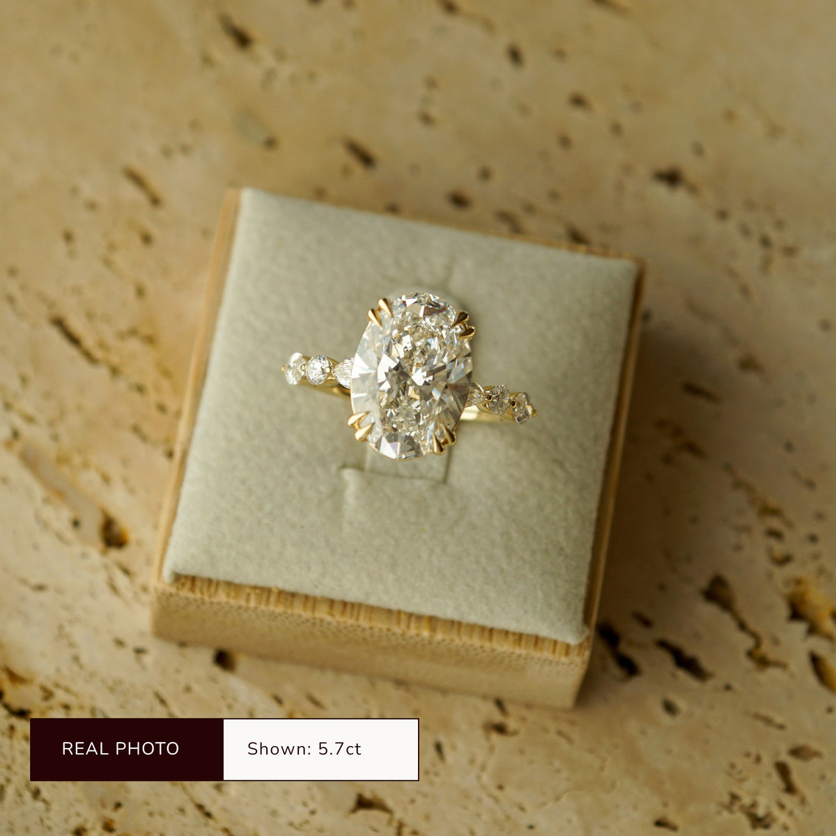 Zazu Diamanten Solitaire met Markies & Briljanten side stones - 5.7CT