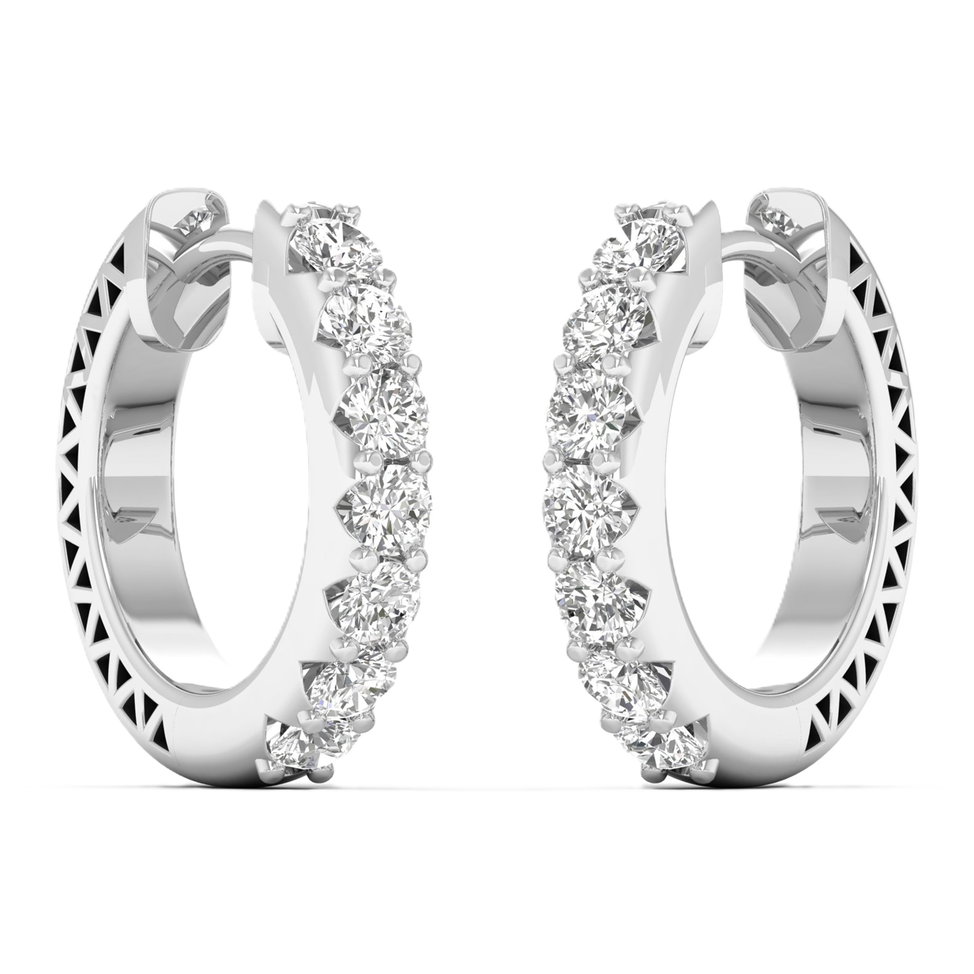 Oorbellen van 1.02 karaat met hoofdsteen in vorm Rond van 0,072857 karaat - 177