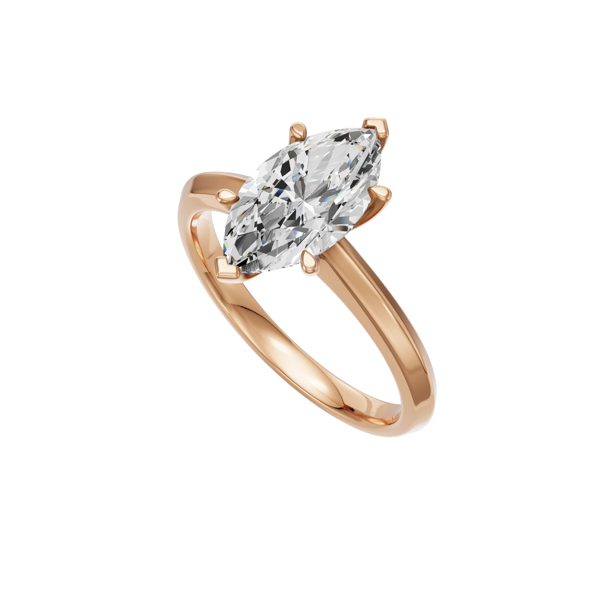 May Diamanten Solitaire Ring Markies - 1ct tot 5ct