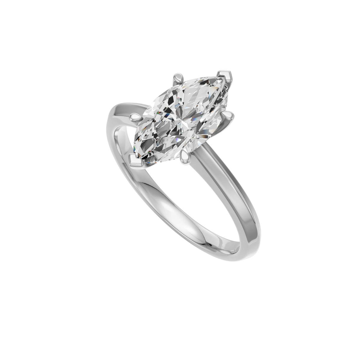 May Diamanten Solitaire Ring Markies - 1ct tot 5ct