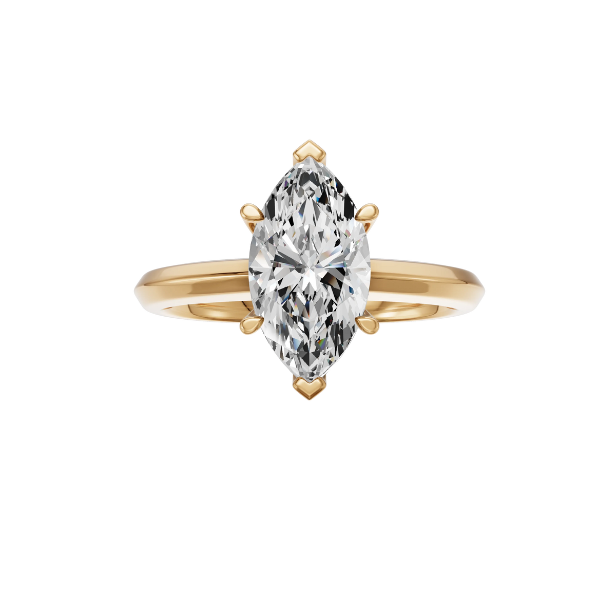 May Diamanten Solitaire Ring Markies - 1ct tot 5ct