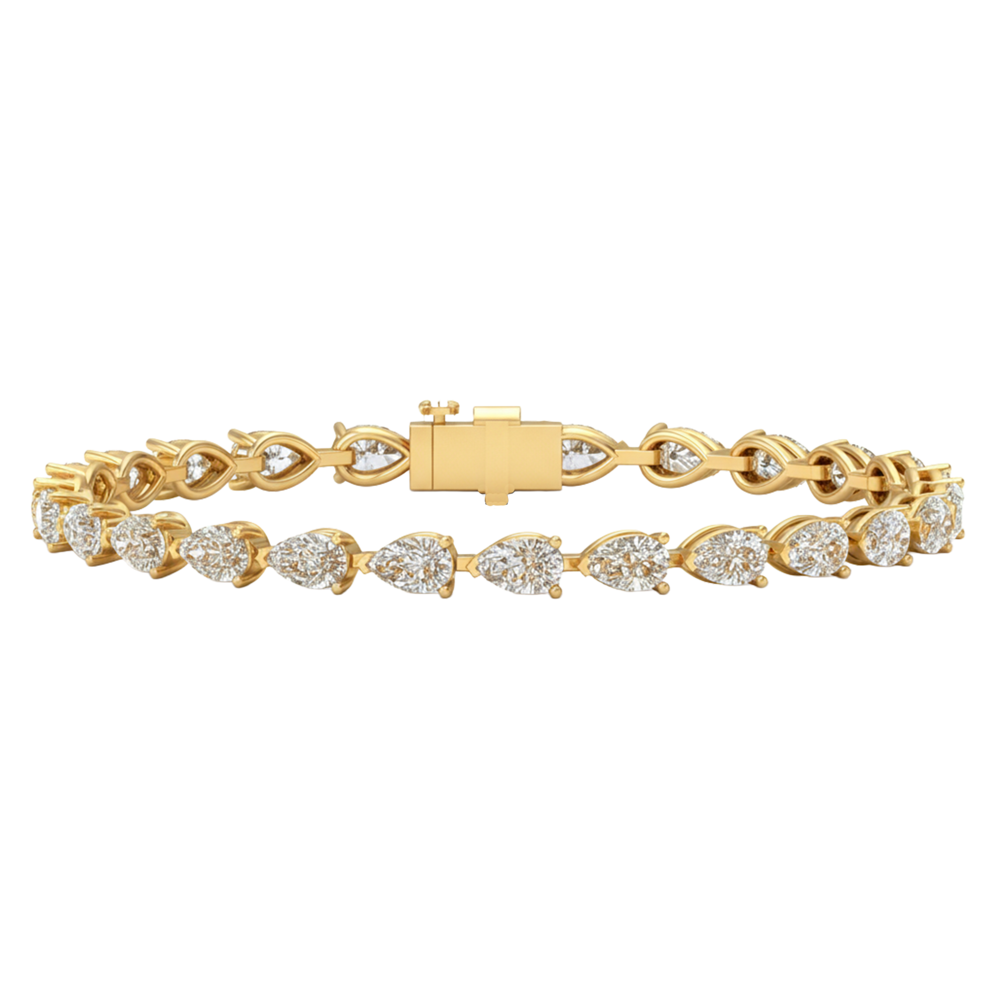 Lilou Diamond Tennis Bracelet Pear - 8.9ct