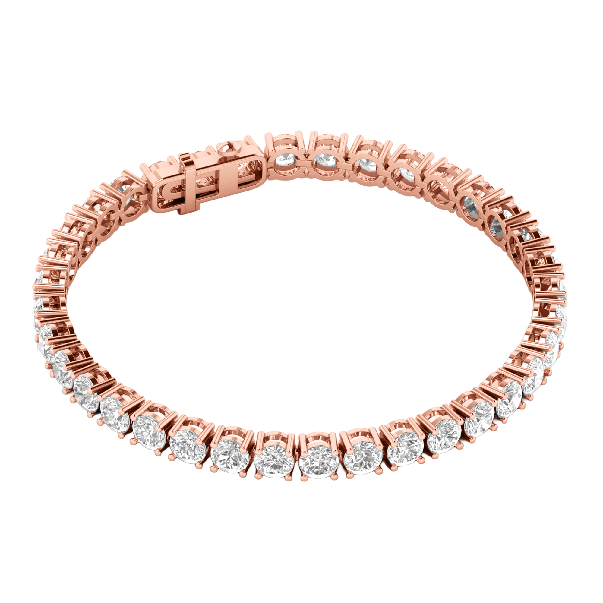 Armband aus 4 Karat mit Hauptstein in runder Form von 0,057971 Karat - 002