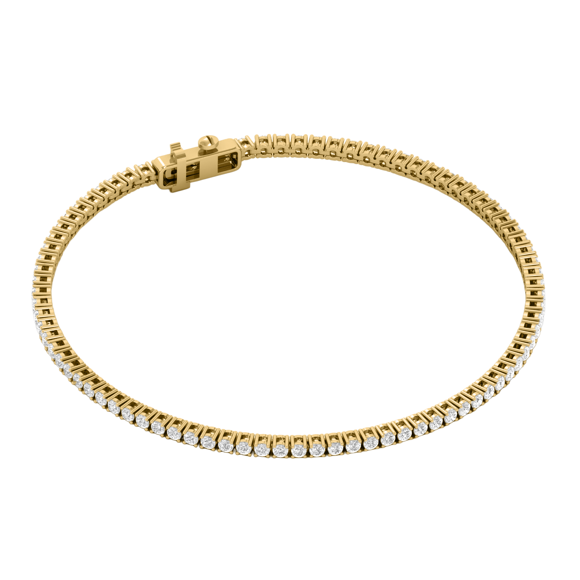 Armband aus 4 Karat mit Hauptstein in runder Form von 0,057971 Karat - 002