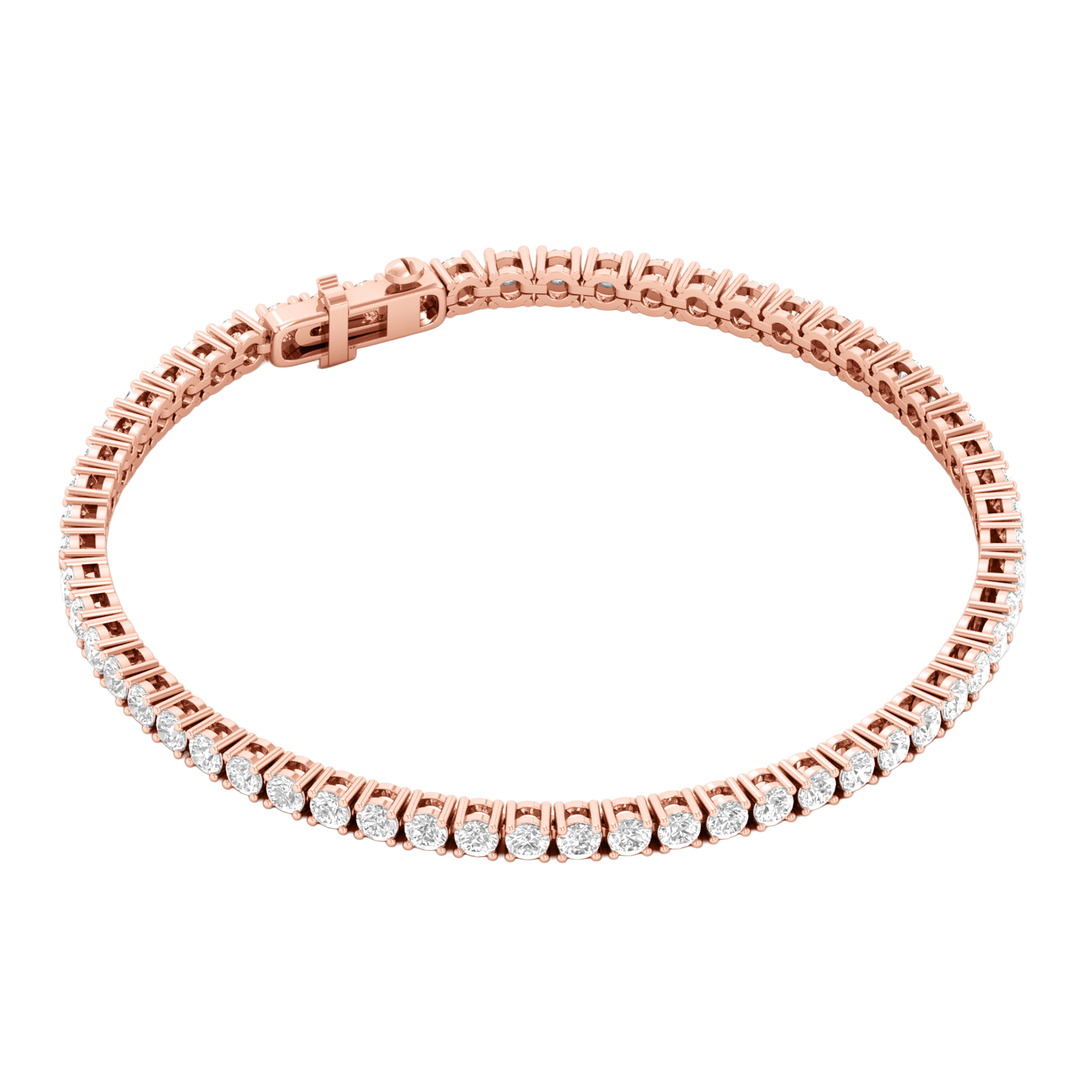 Armband aus 4 Karat mit Hauptstein in runder Form von 0,057971 Karat - 002
