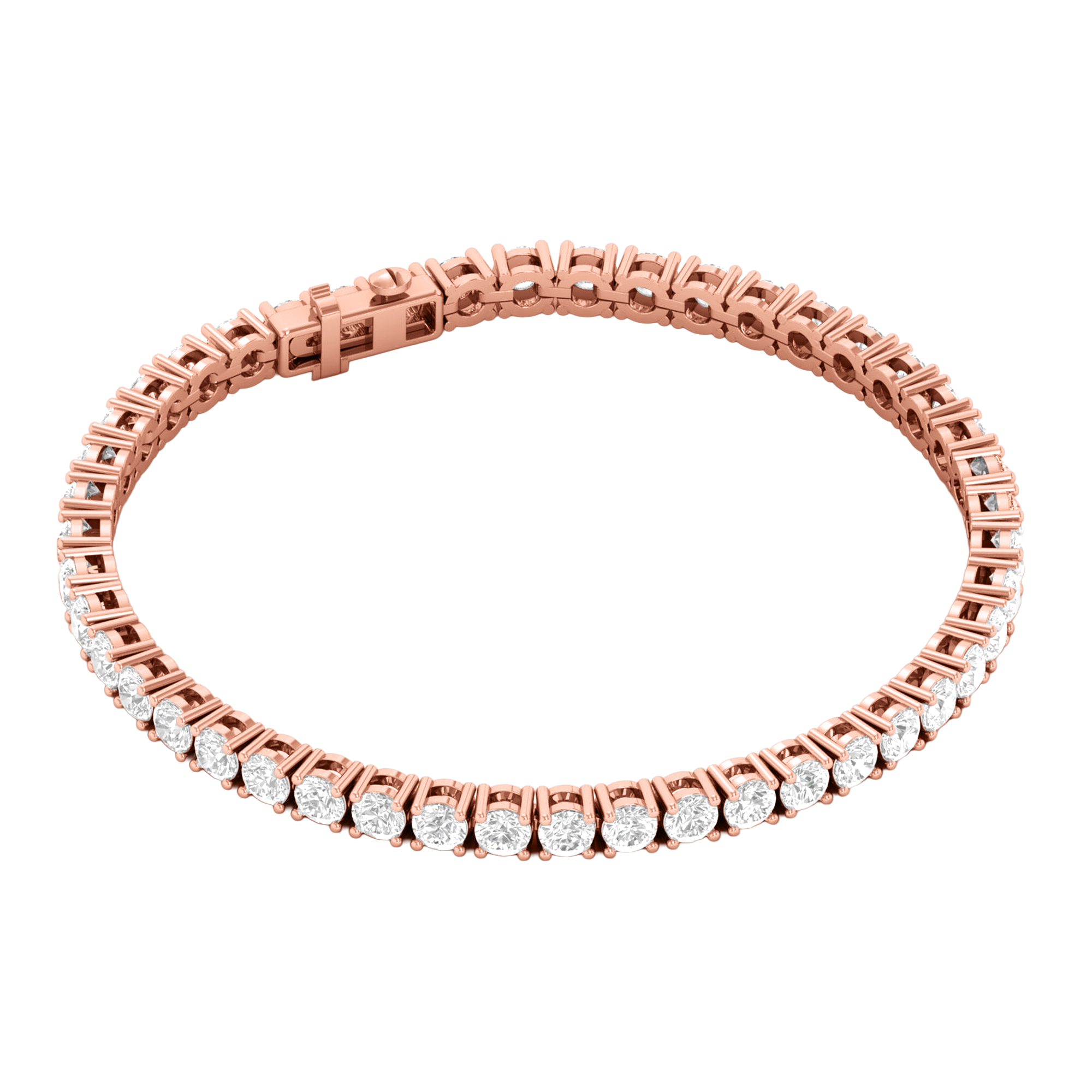 Armband aus 4 Karat mit Hauptstein in runder Form von 0,057971 Karat - 002